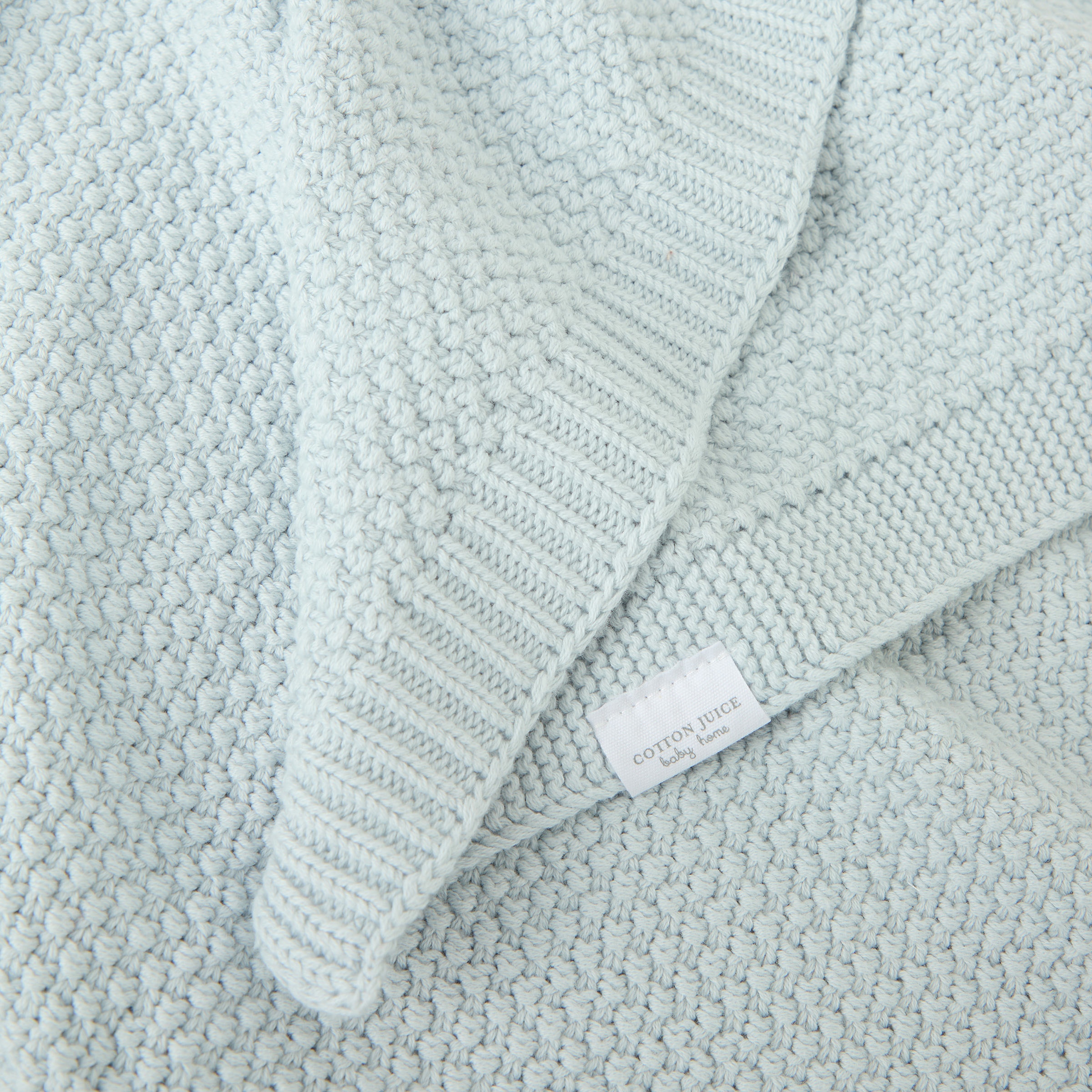 Manta Bebé Cotton Juice Baby Home 80*110cm punto arroz - Azul claro Azul claro-2