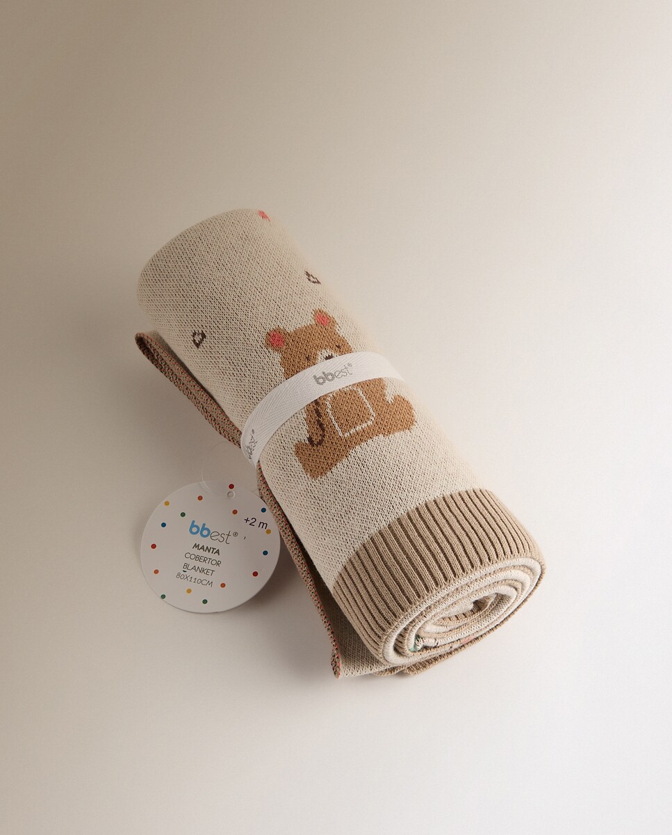 Imagen 1 de Manta tricot Bbest colección Little Bugs jaquard
