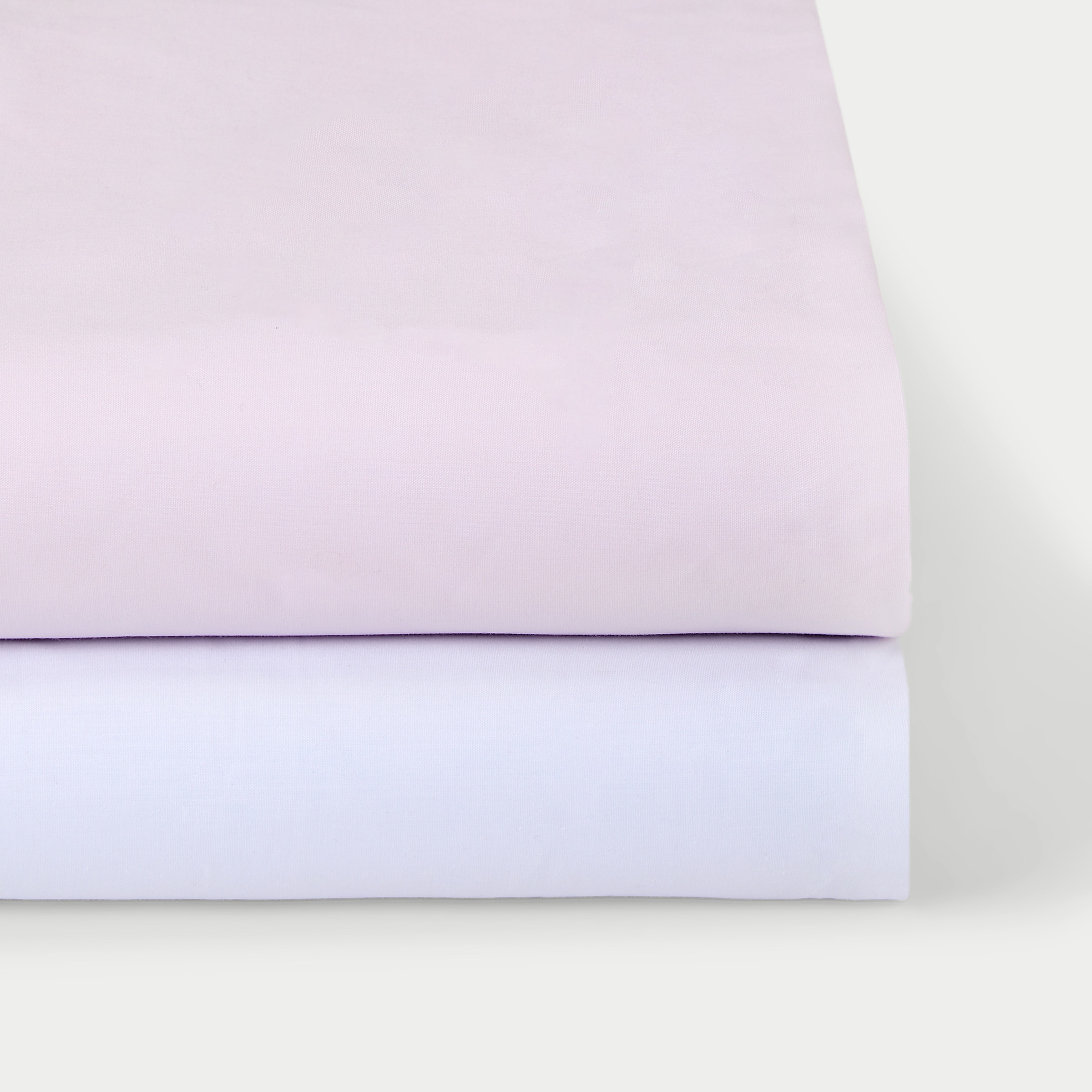 Conjunto de Lençóis de Baixo Ajustáveis de Percal - Pack de 2 (Disponível em Várias Medidas) Rosa-1