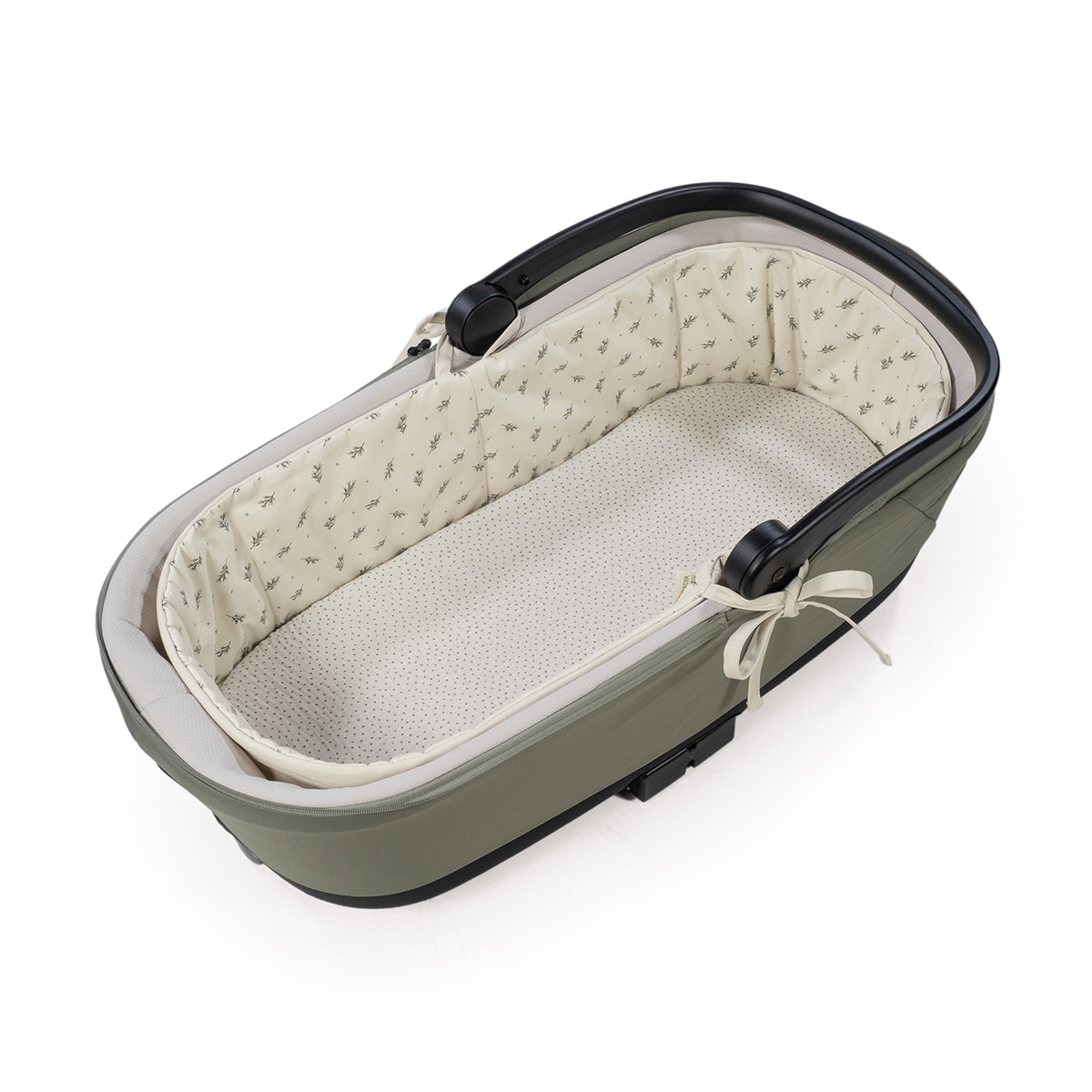 Capa de Alcofa com Varetas + Lençol Ajustável Mimosa Verde-claro-3