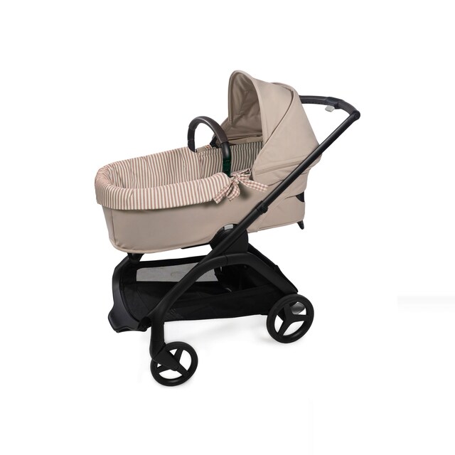 Imagem 0 de Capa dupla para berço + capa para colchão Praline Vichy Moka