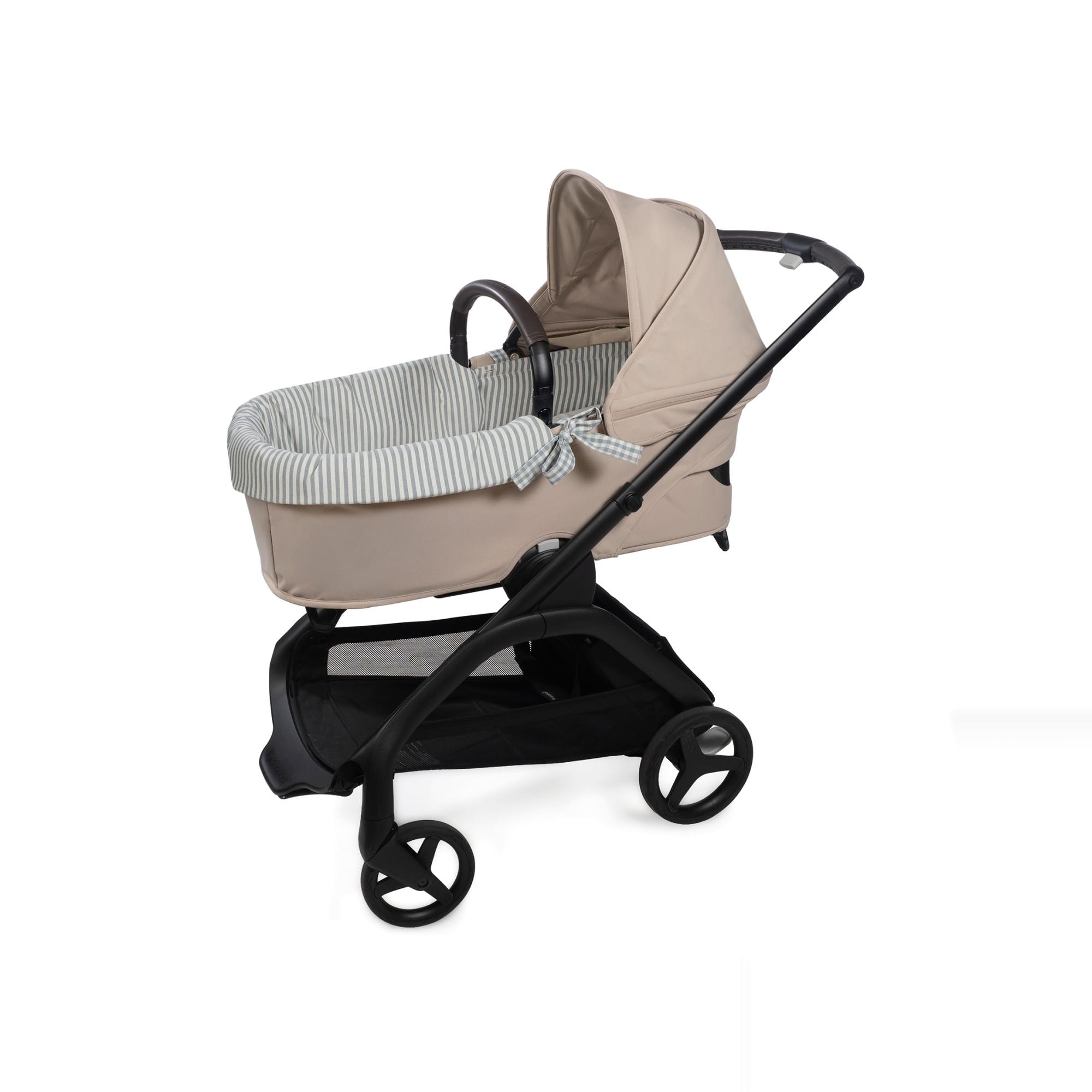 Imagem 0 de Capa dupla para berço + capa para colchão Praline Vichy Matcha