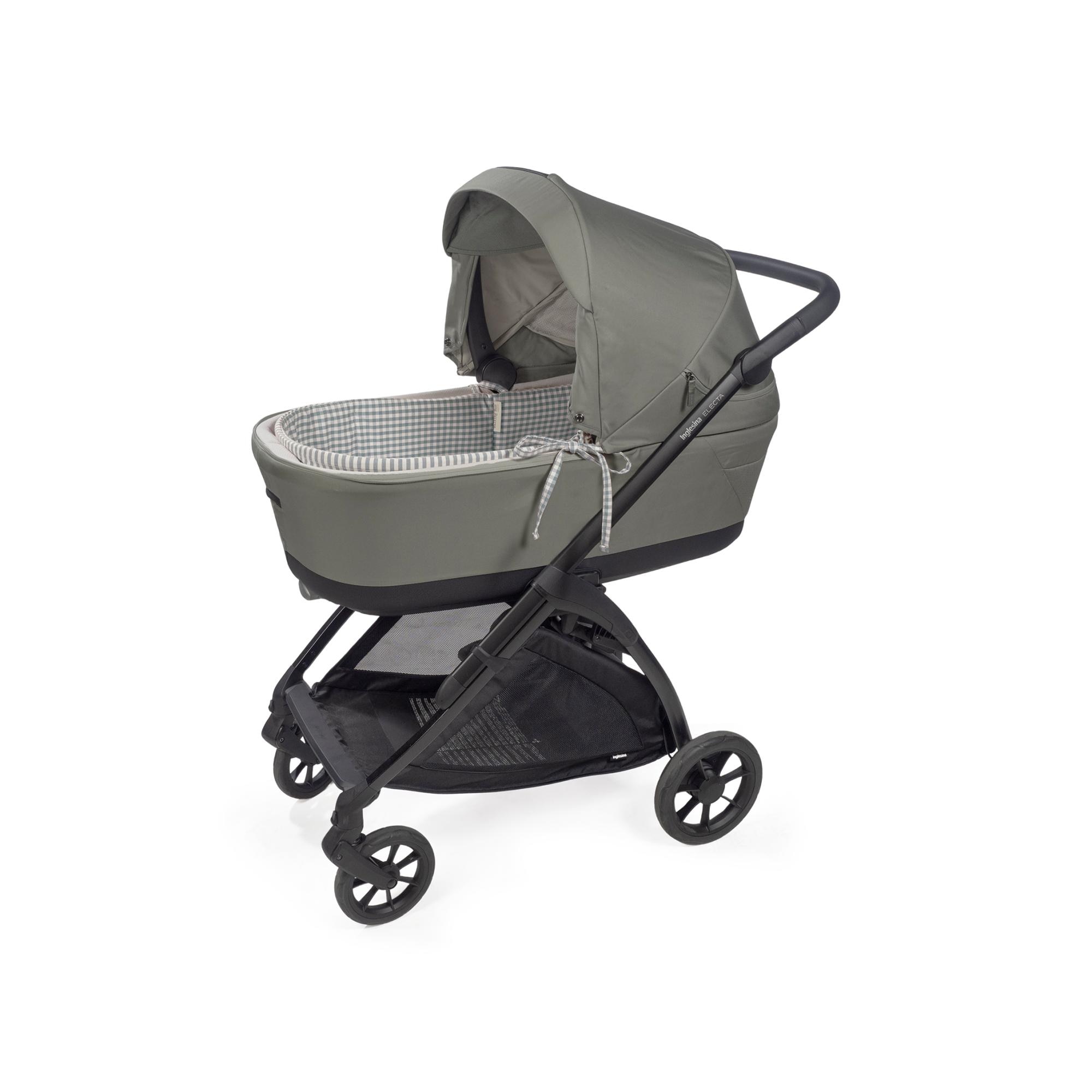 Imagem 0 de Capa para berço com varões + capa para colchão Praline Vichy Matcha