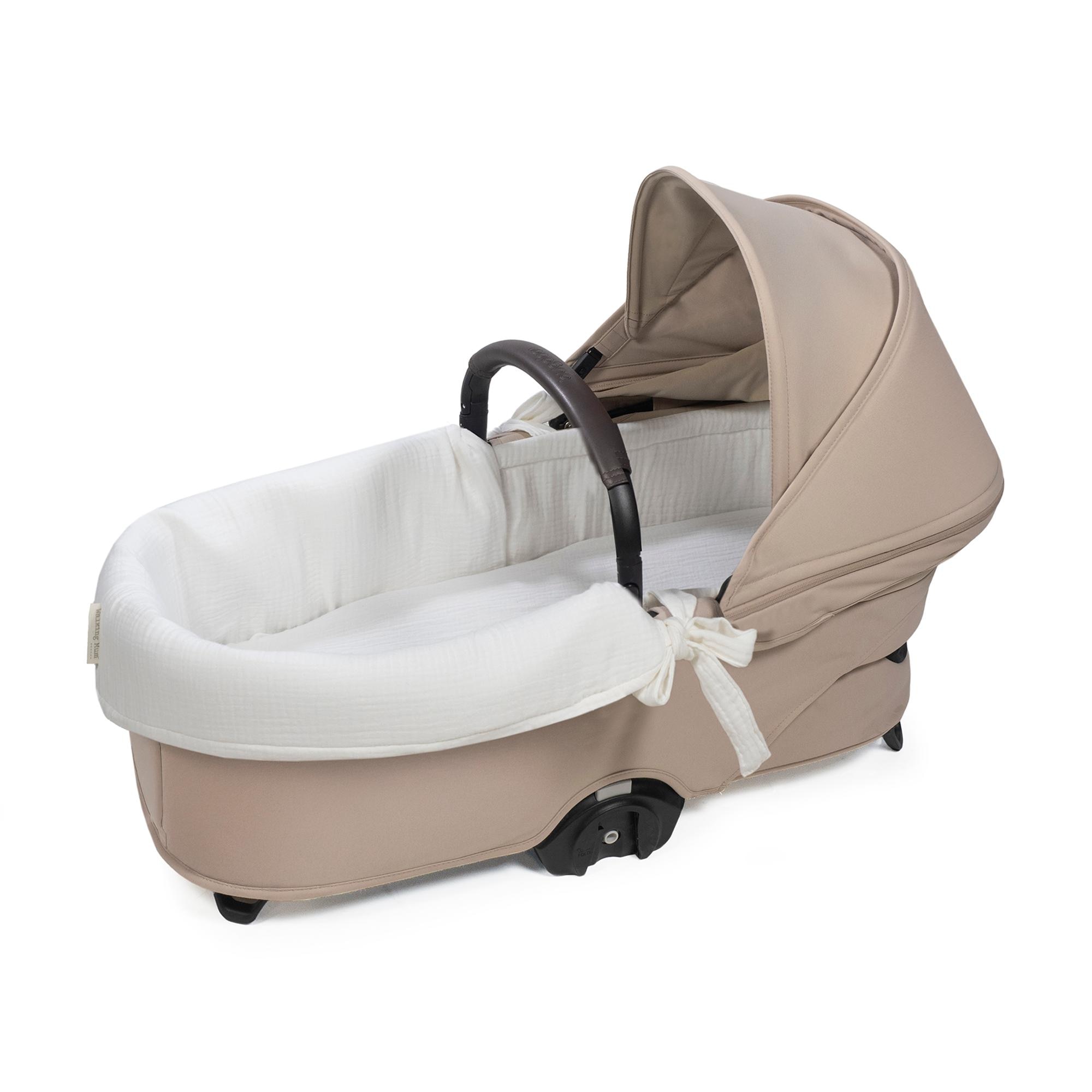 Capa dupla para berço + lençol ajustável Little Bloom Branco Cinzento-claro-2