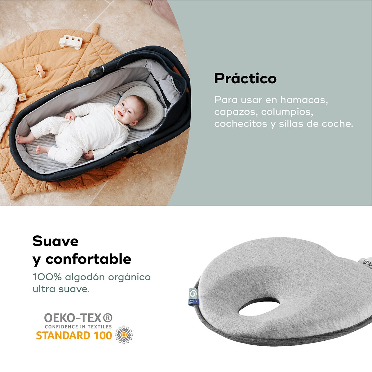 Imagen 6 de Cojín Anatómico Babymoov Lovenest Original - Gris Gris