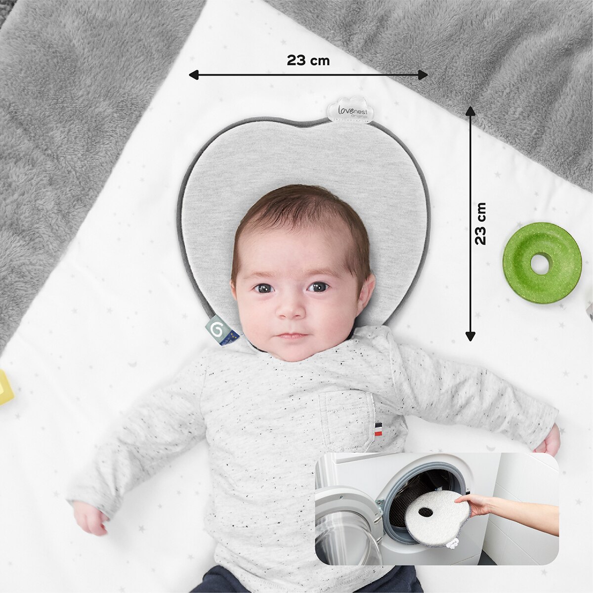 Imagen 7 de Cojín Anatómico Babymoov Lovenest Original - Gris Gris