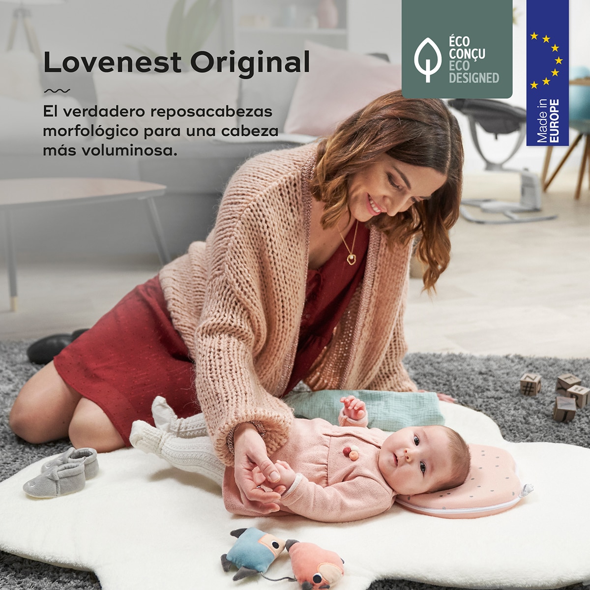 Cojín Anatómico Babymoov Lovenest Original Rosa claro Rosa claro-3