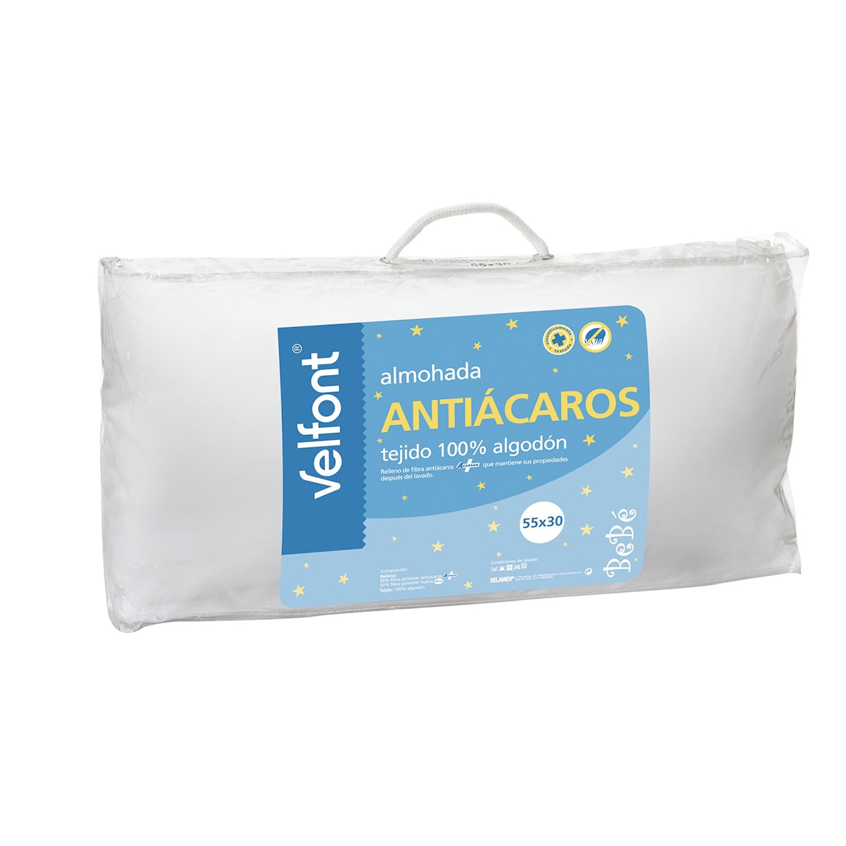Almohada Velfont Antiacaros - Blanco Blanco-5