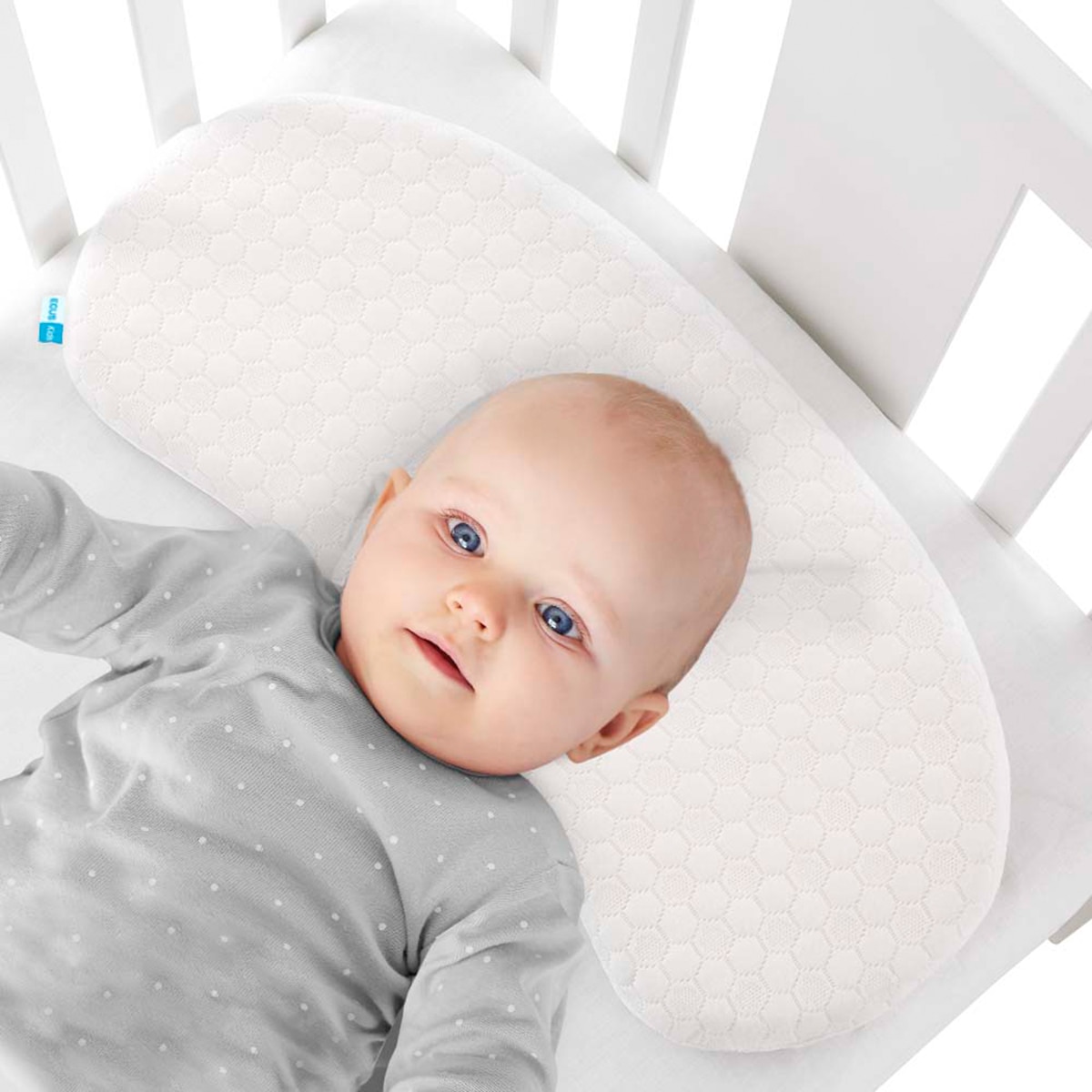 Almofada Antiplagiocefalia Ecus Kids Care Pillow (Disponível em Várias Medidas) Branco-6
