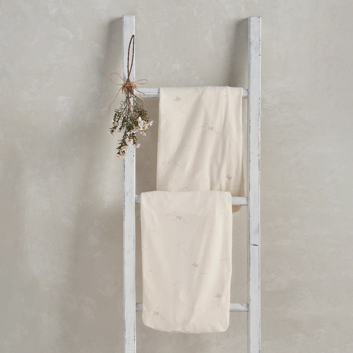 Sábanas bajeras x2 Mamas & Papas estampada WTTW Duckling - Crema Crema-3
