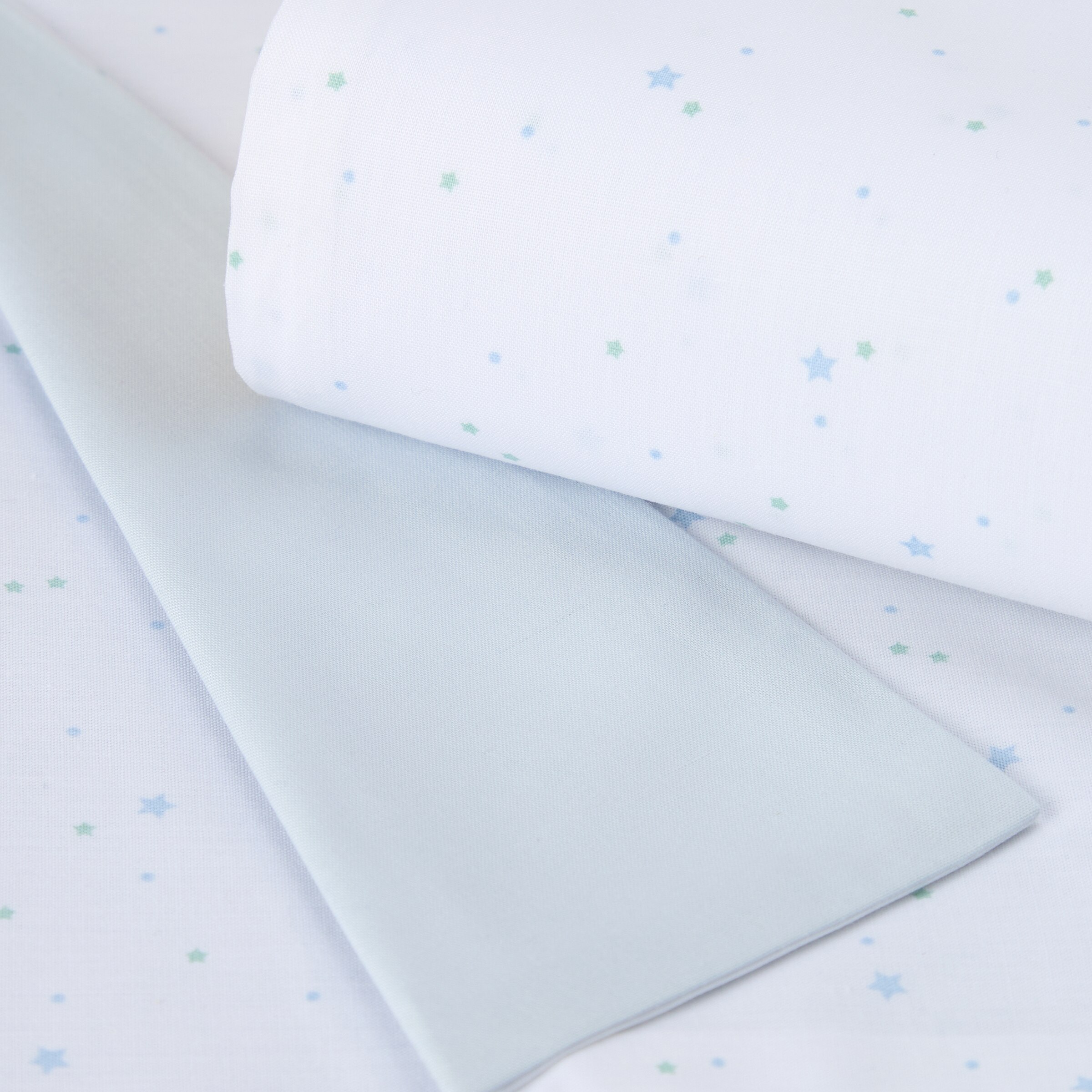 Funda Nórdica reversible Cotton Juice Baby Home Básico 2 piezas estrellas (disponible en varias medidas) - Azul claro Azul claro-2