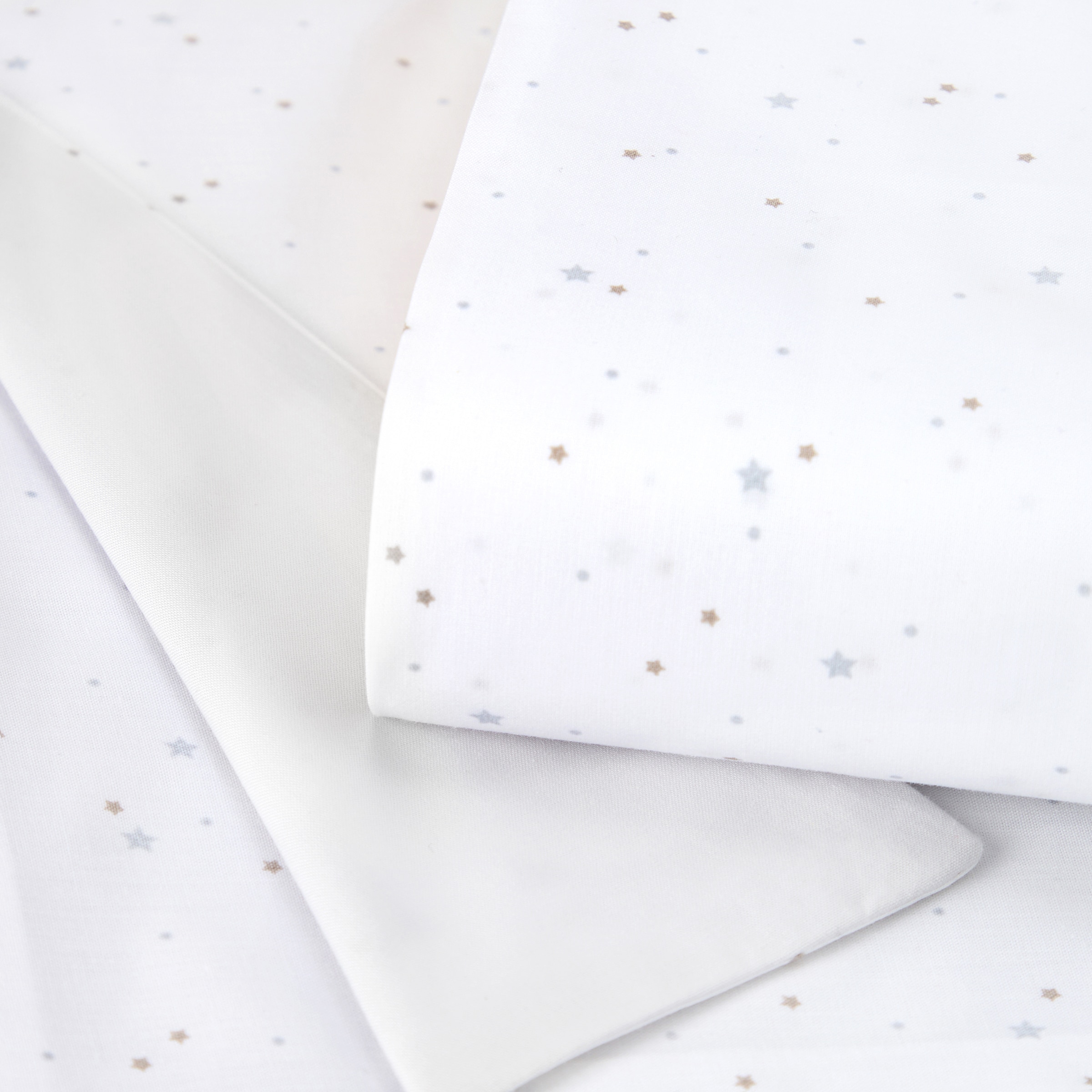 Capa de Edredão Reversível Básico 2 Peças Estrelas (Disponível em Várias Medidas) Cinzento-2