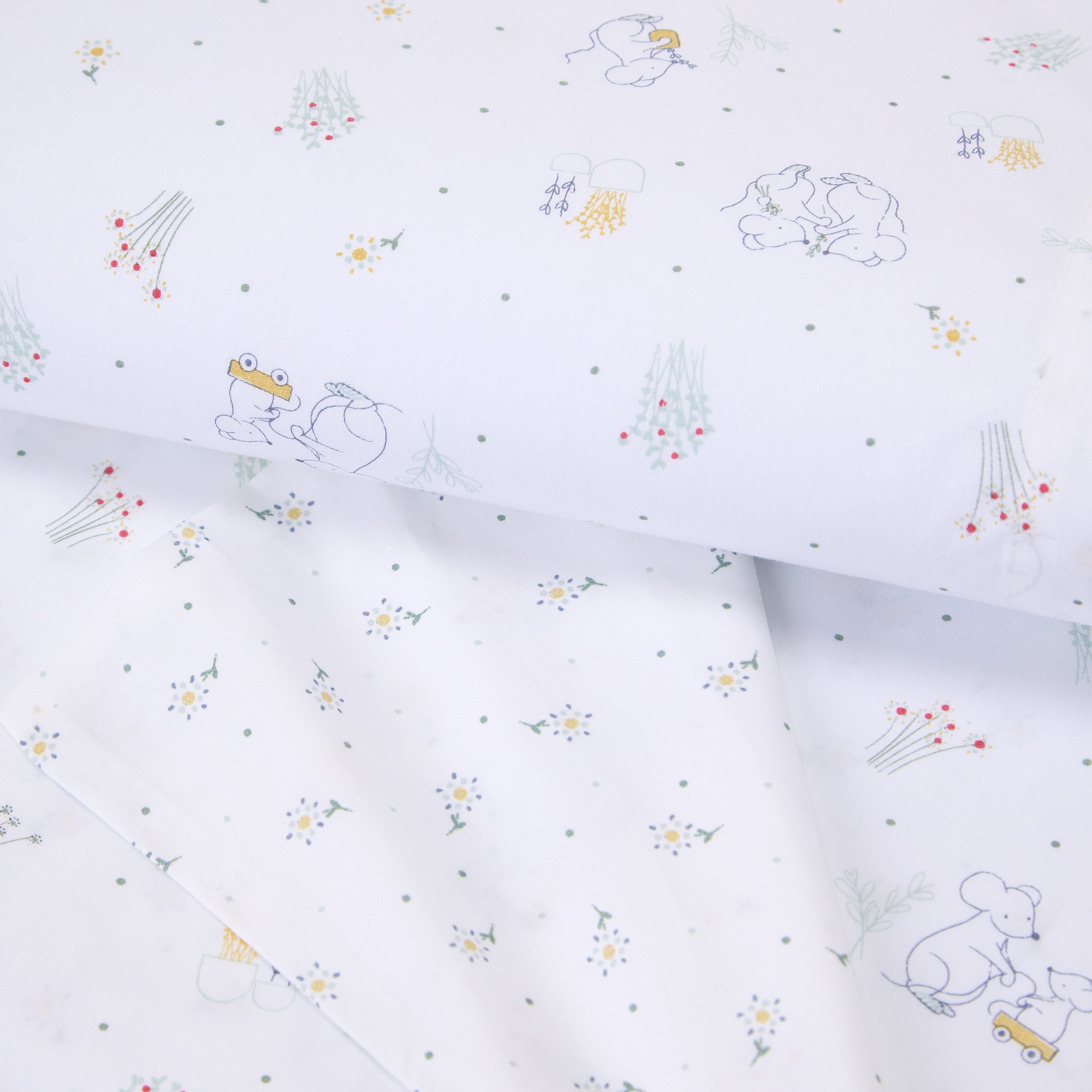 Conjunto de capa de edredão 2 peças Cotton Juice Baby Home coleção Sésamo (disponível em vários tamanhos) Verde Mint-2