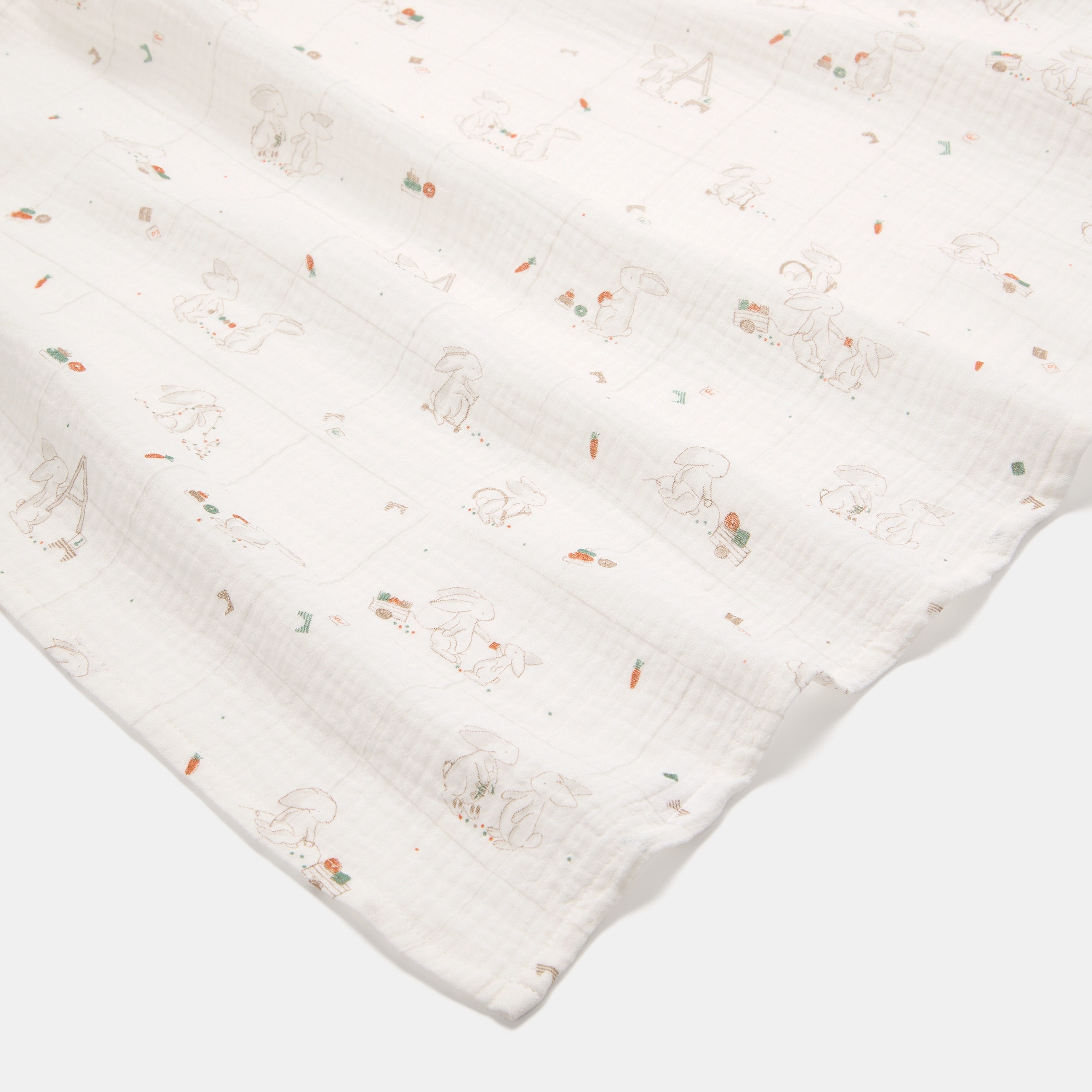 Imagem 0 de Manta de musselina Cotton Juice Baby Home, coleção Sésamo, estampado coelhinhos