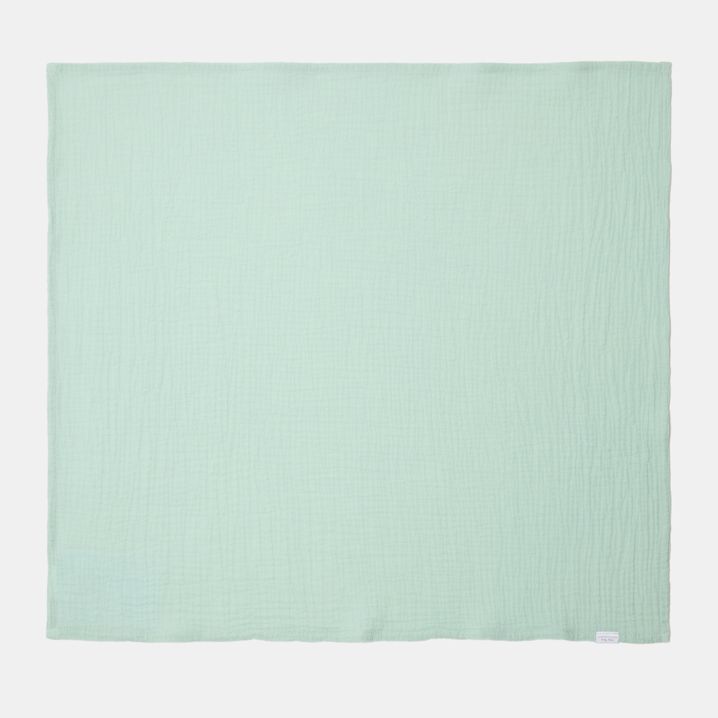 Mantas de musselina Cotton Juice Baby Home, Coleção Sésamo pack 2un estampado ratinhos jardineiros Verde Mint-2