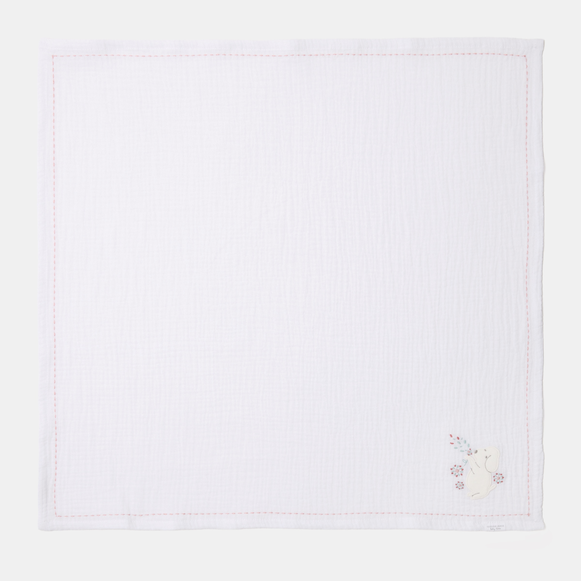 Mantas de musselina Cotton Juice Baby Home, Coleção Sésamo pack 2un estampado cãezinhos Rosa antigo-3