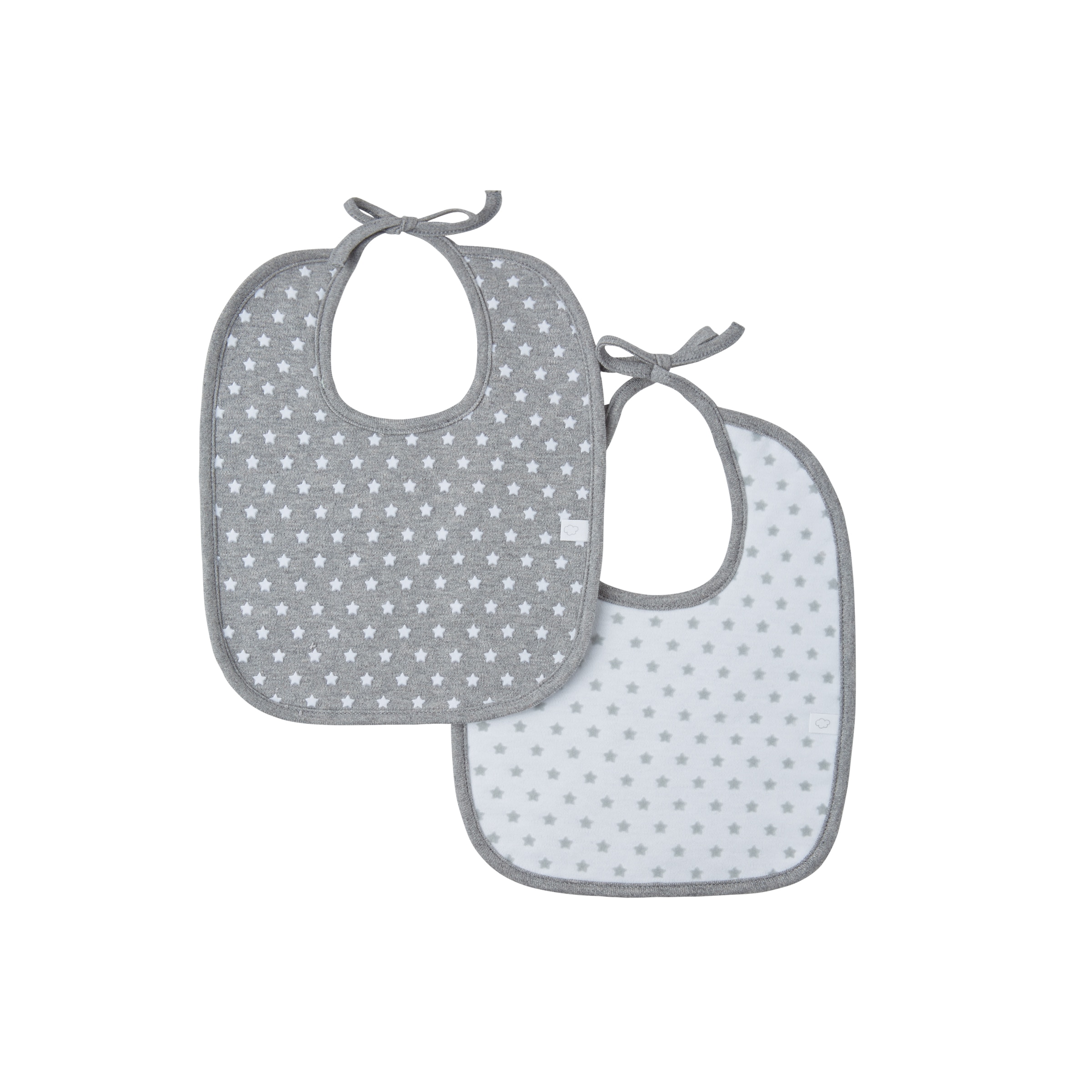Cotton Juice Baby Home - Baberos Cotton Juice Baby Home pack 2 estrellas flocadas.