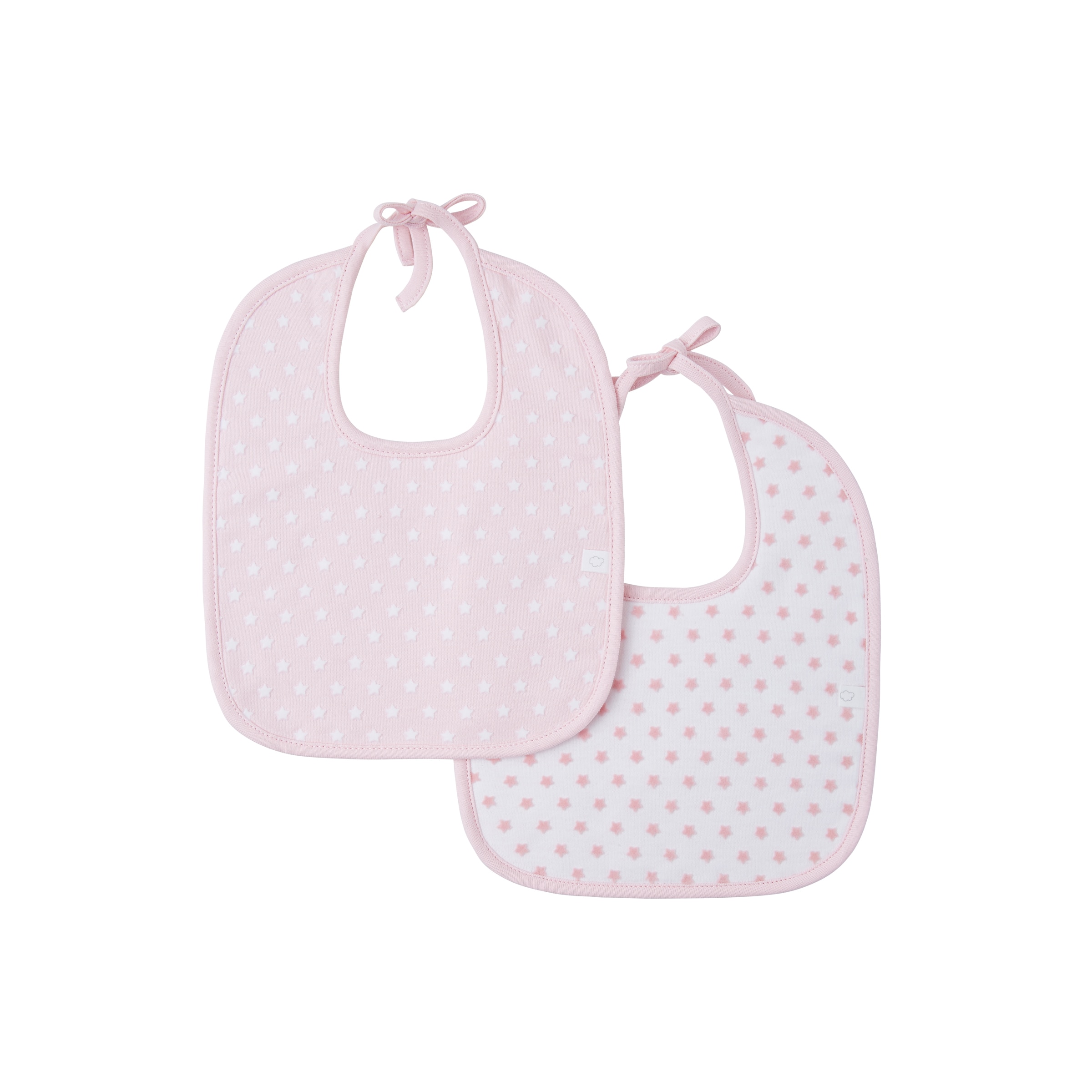 Cotton Juice Baby Home - Baberos Cotton Juice Baby Home pack 2 estrellas flocadas.