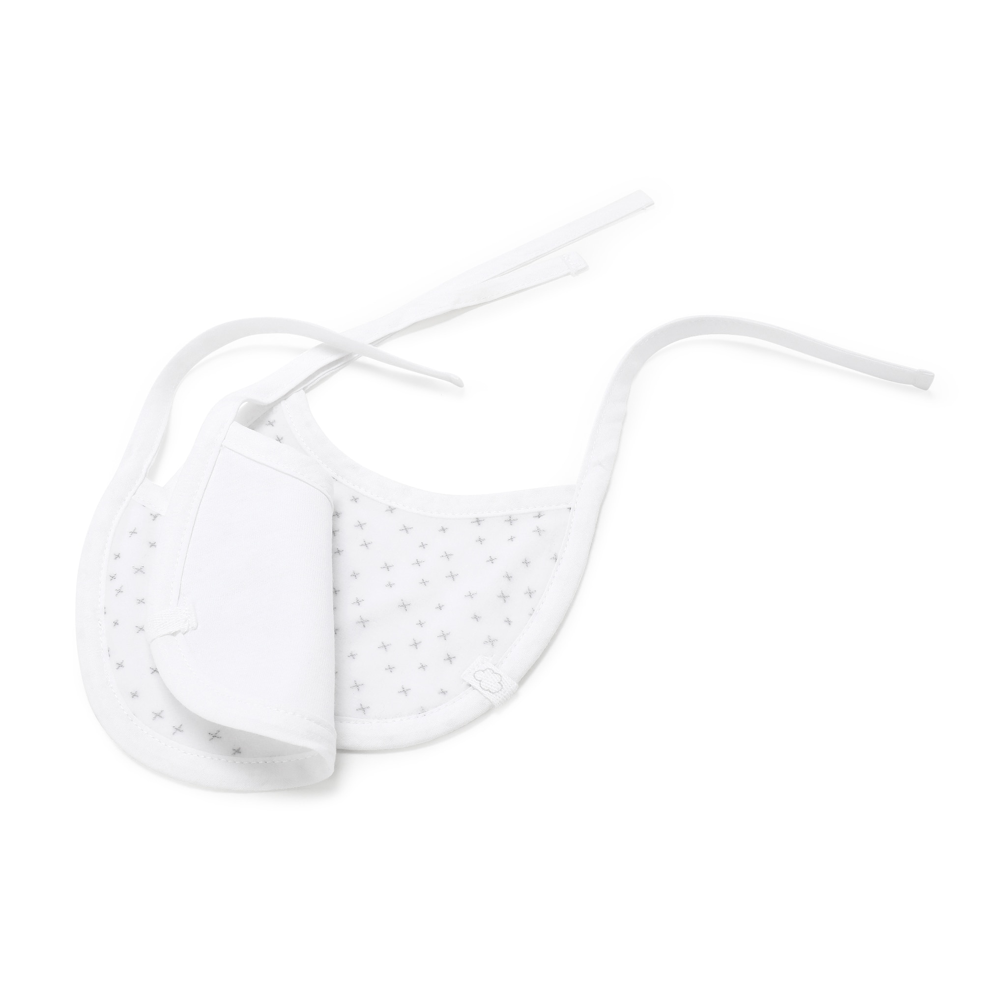 Pack de 2 Babetes New Born Velour Branco-2