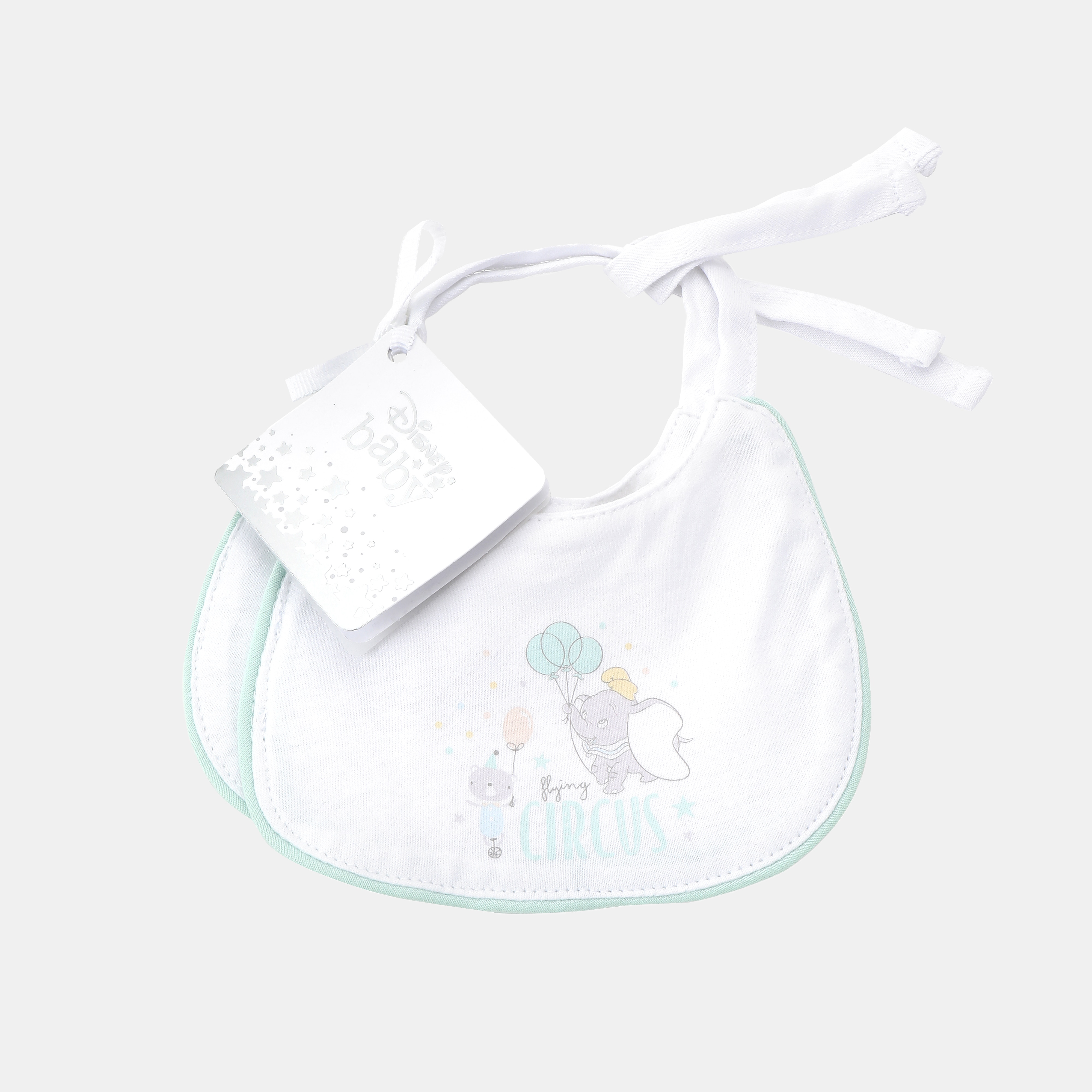 Pack de 2 Babetes Dumbo Estampados Verde-3