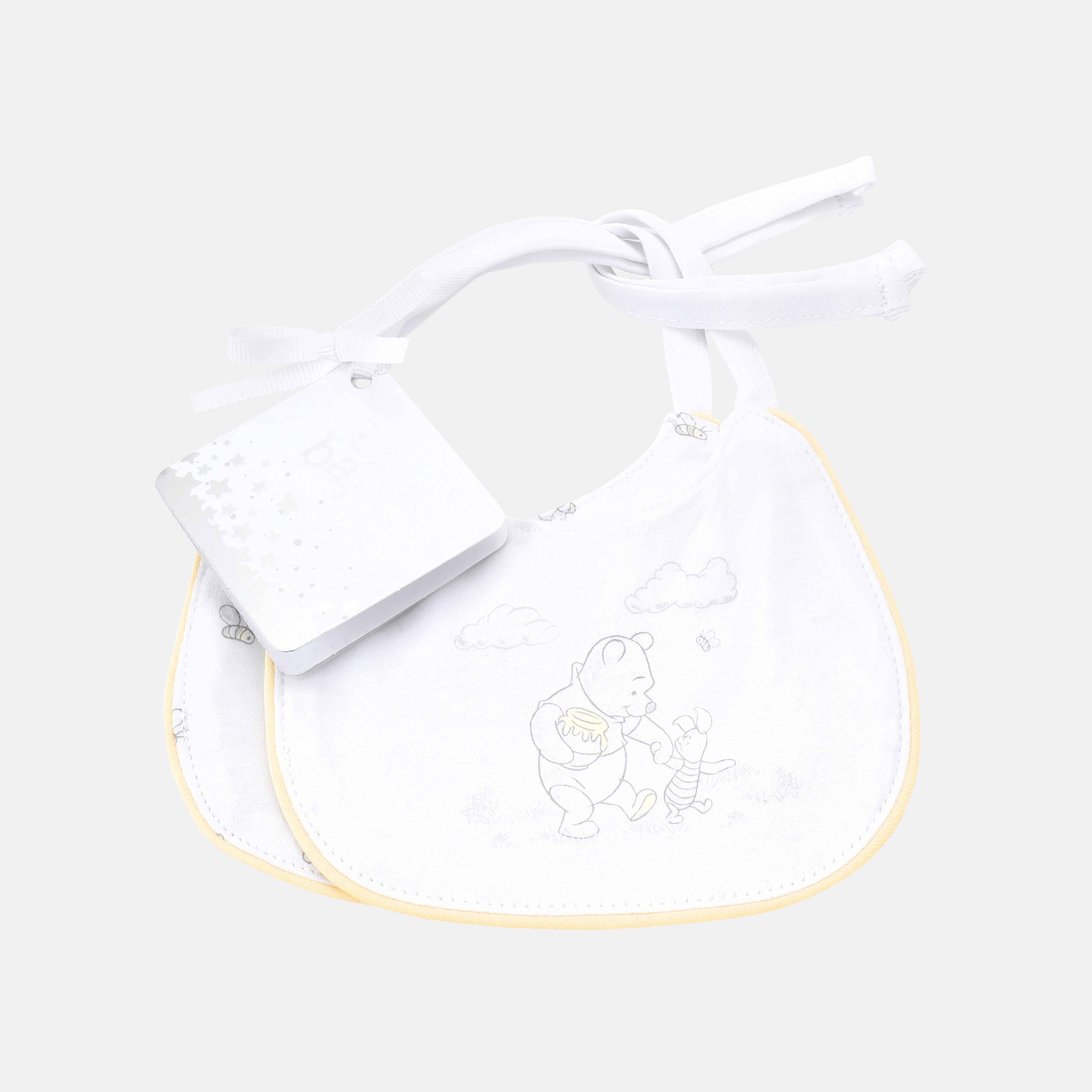 Pack de 2 Babetes Winnie the Pooh Estampados Cinzento-3