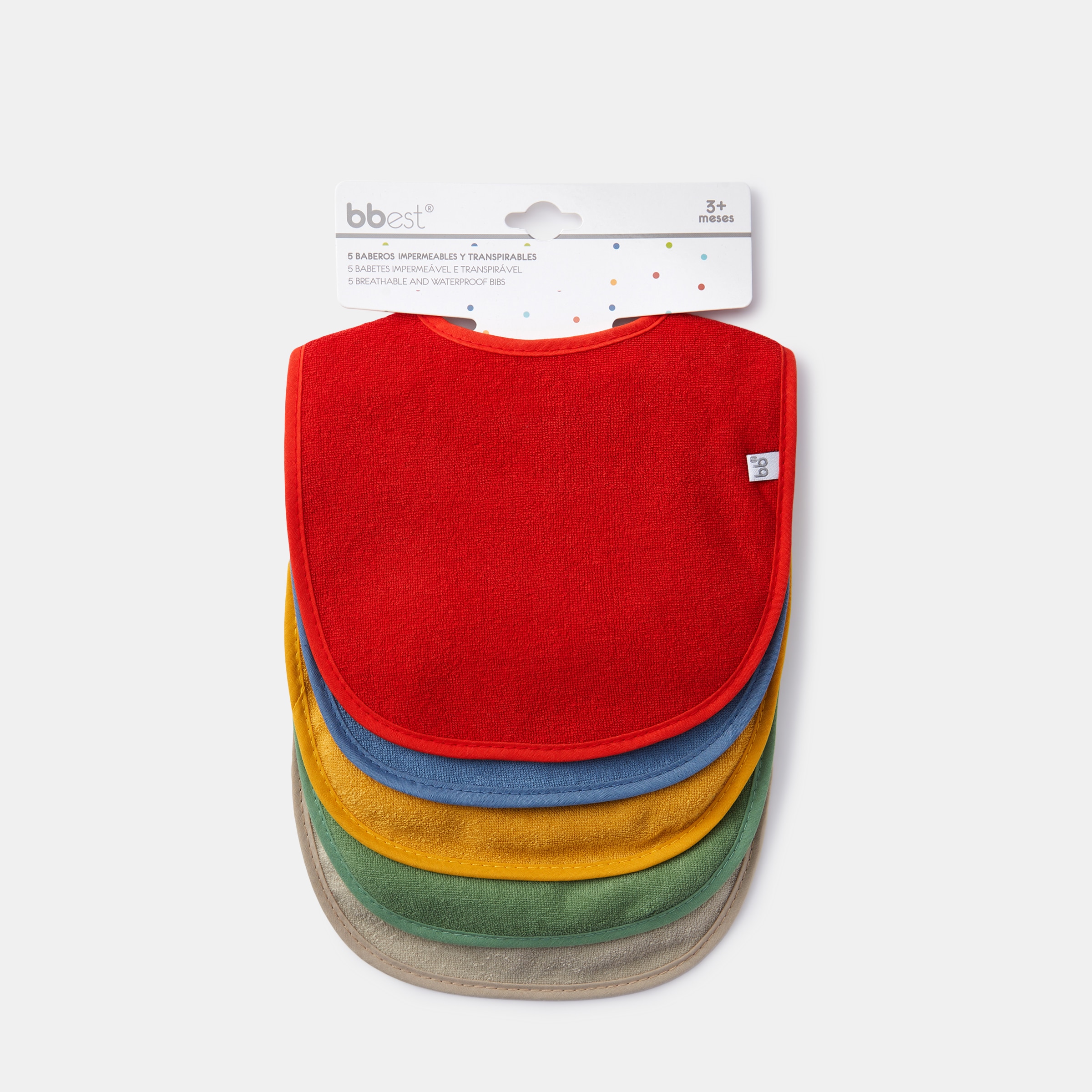 Pack de 5 Babetes Básico Tecido Turco Multicolor-3