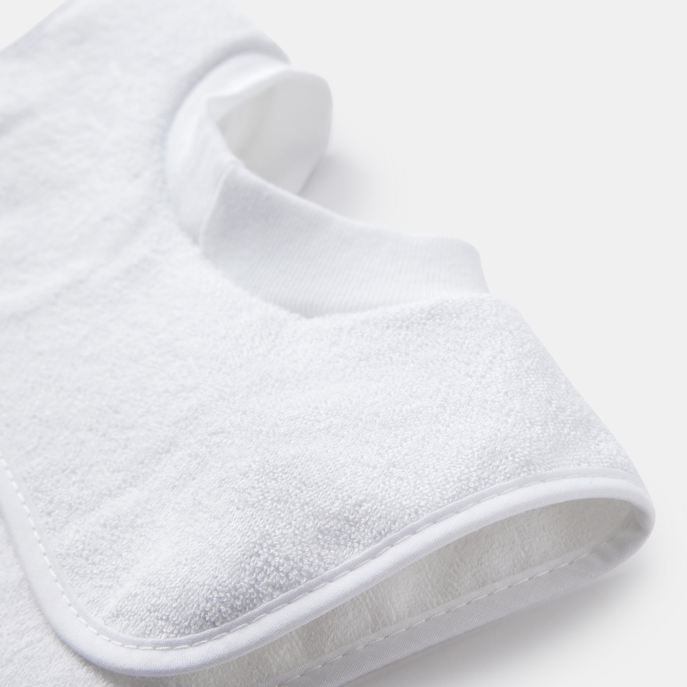 Pack de 7 Babetes Básico Tecido Turco Rib Branco-2