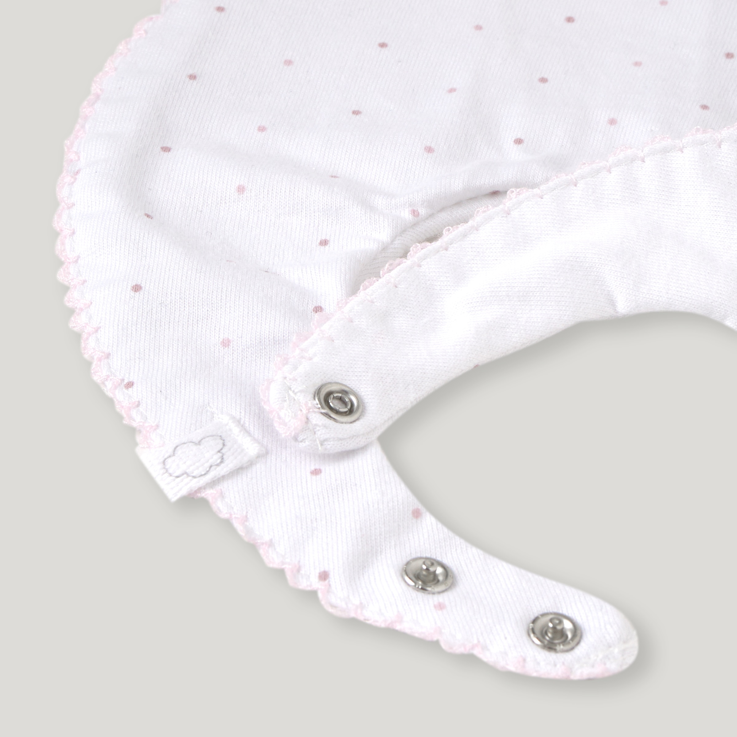 Pack de 2 Babetes Básico Pontos Rosa-2