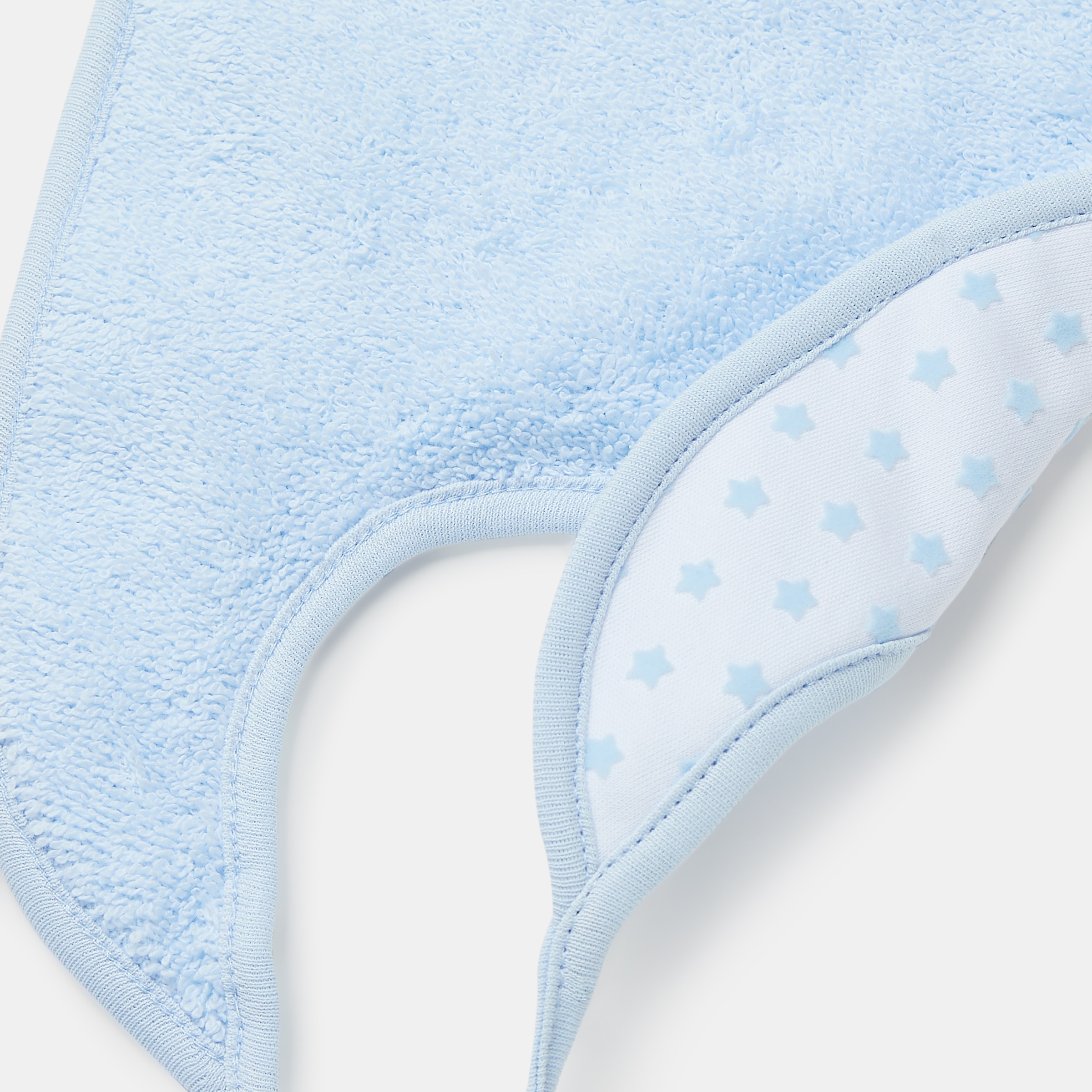 Baberos Cotton Juice Baby Home pack 2 estrellas flocadas - Azul Azul-2