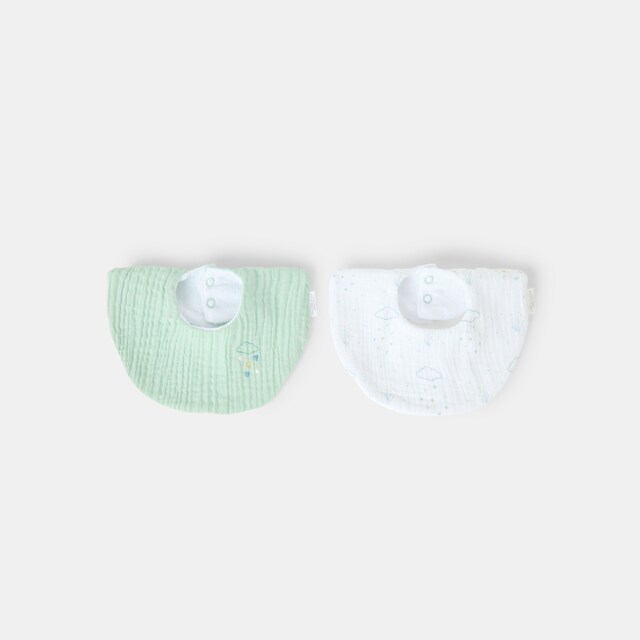 Imagen 0 de Baberos Cotton Juice Baby Home pack 2 Amore bordado Ocas