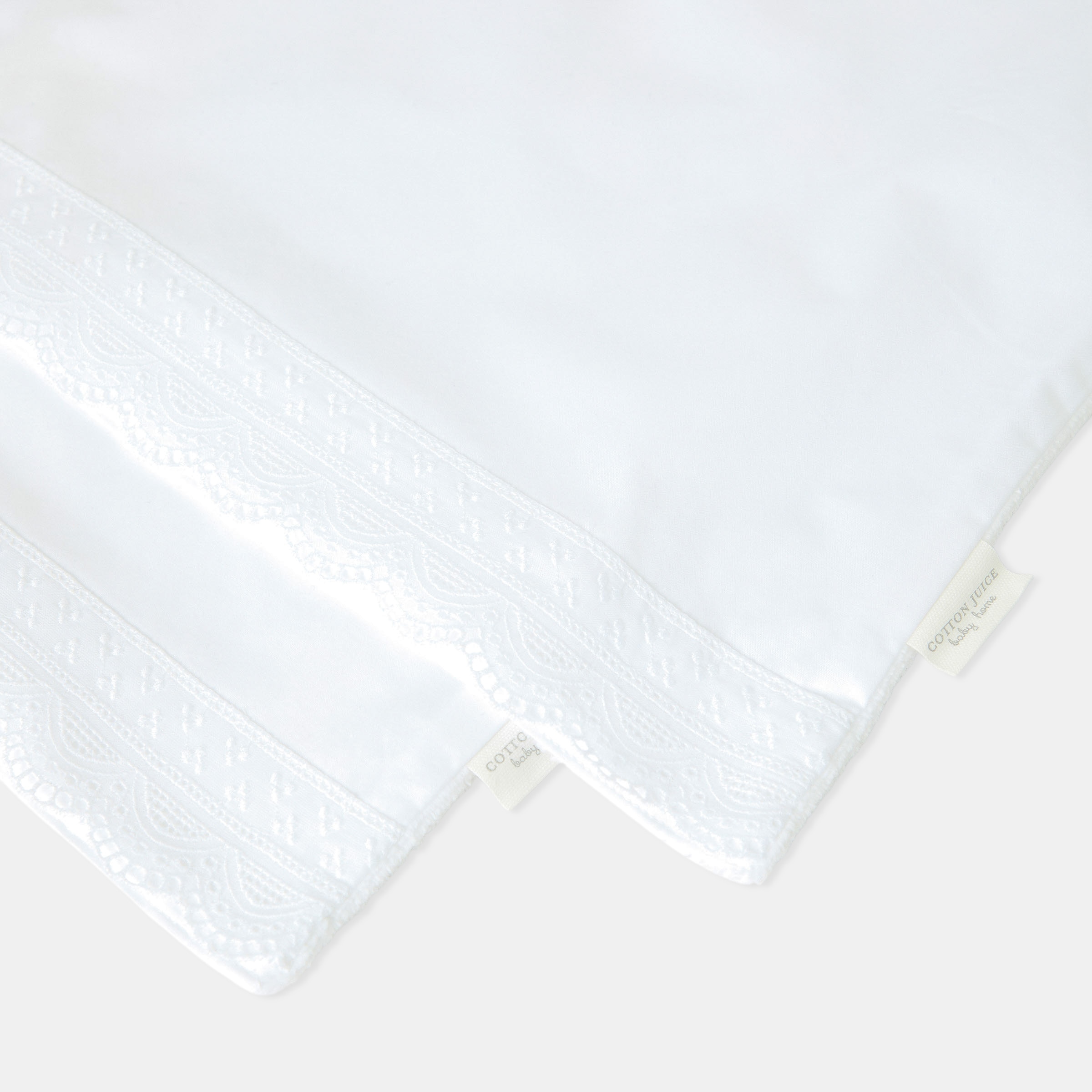 Toalhetes para a Baba Newborn Pack 2 com Tira Bordada Branco-1