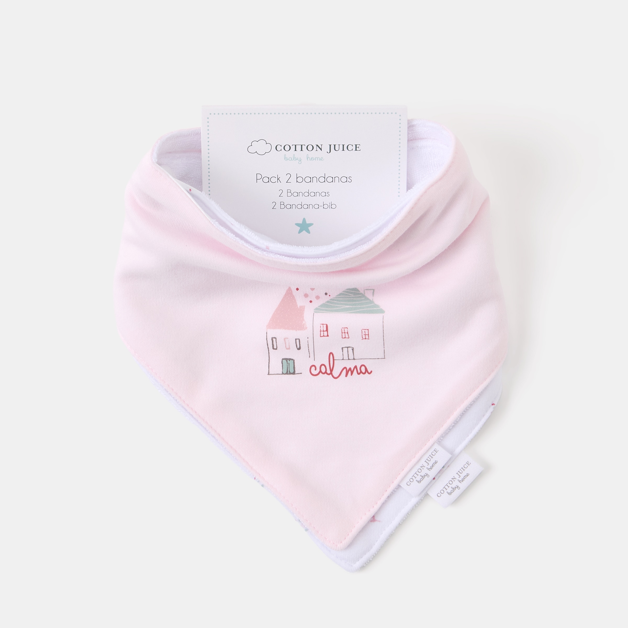 Bandanas Cotton Juice Baby Home coleção Sésamo familia cãezinhos Rosa antigo-3
