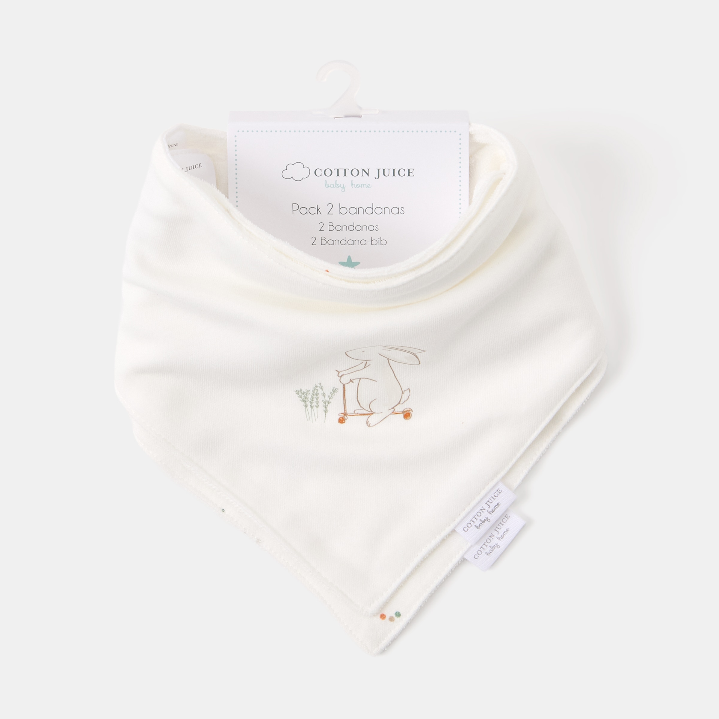 Bandanas Cotton Juice Baby Home coleção Sésamo coelhinhos Natural-3