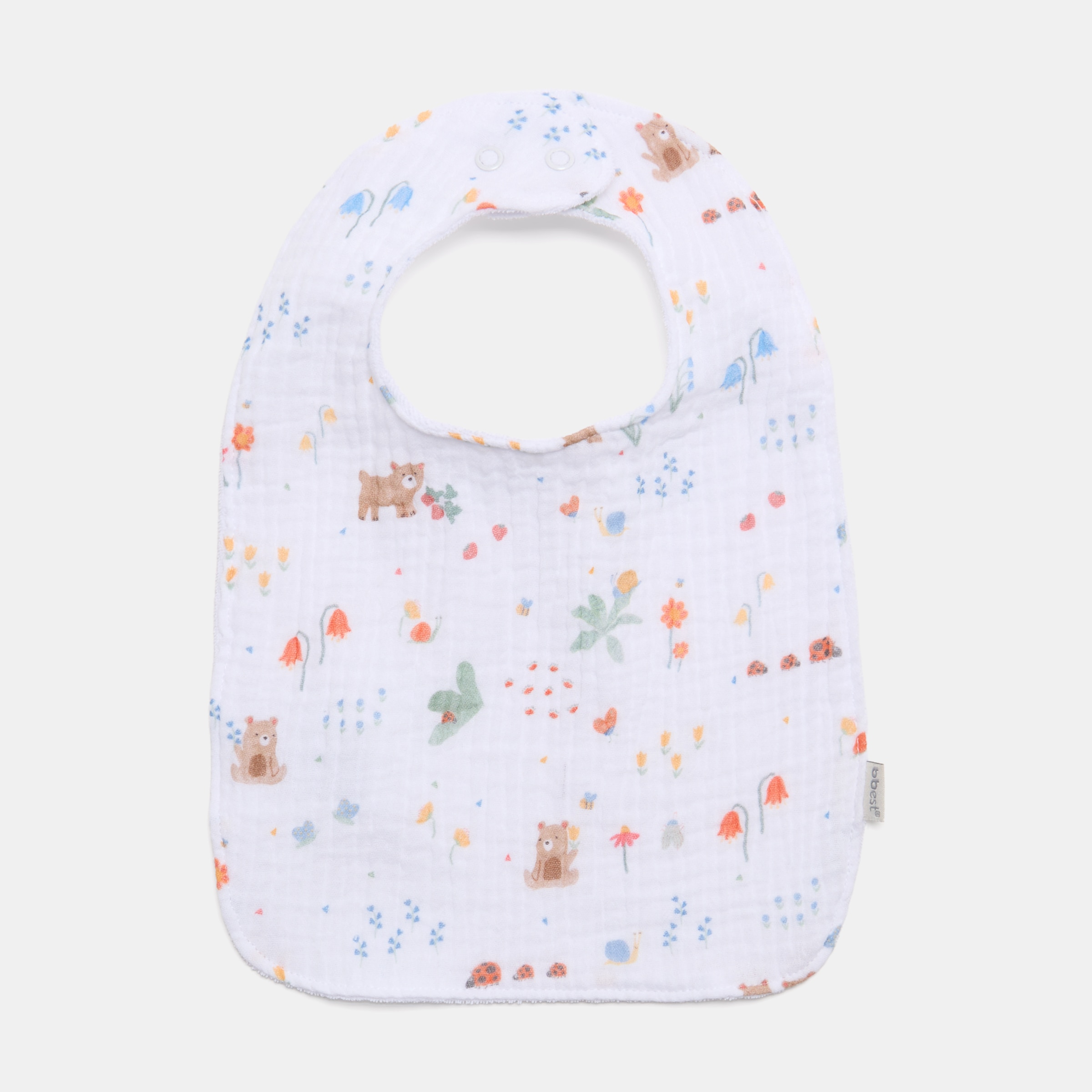 Imagem 0 de Babete Coleção Little Bugs, Musselina com Estampado de Bichinhos e Flores