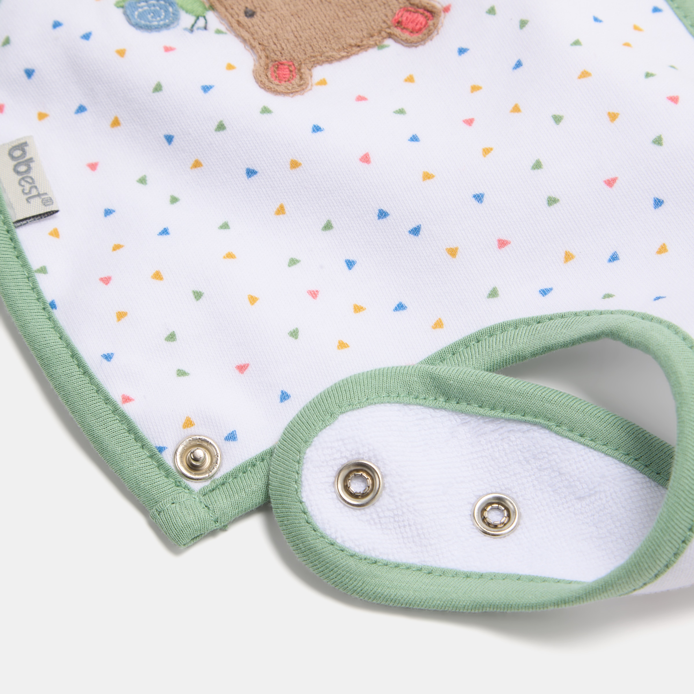 Baberos Bbest pack 2 colección Little Bugs oso Verde primavera Verde primavera-2