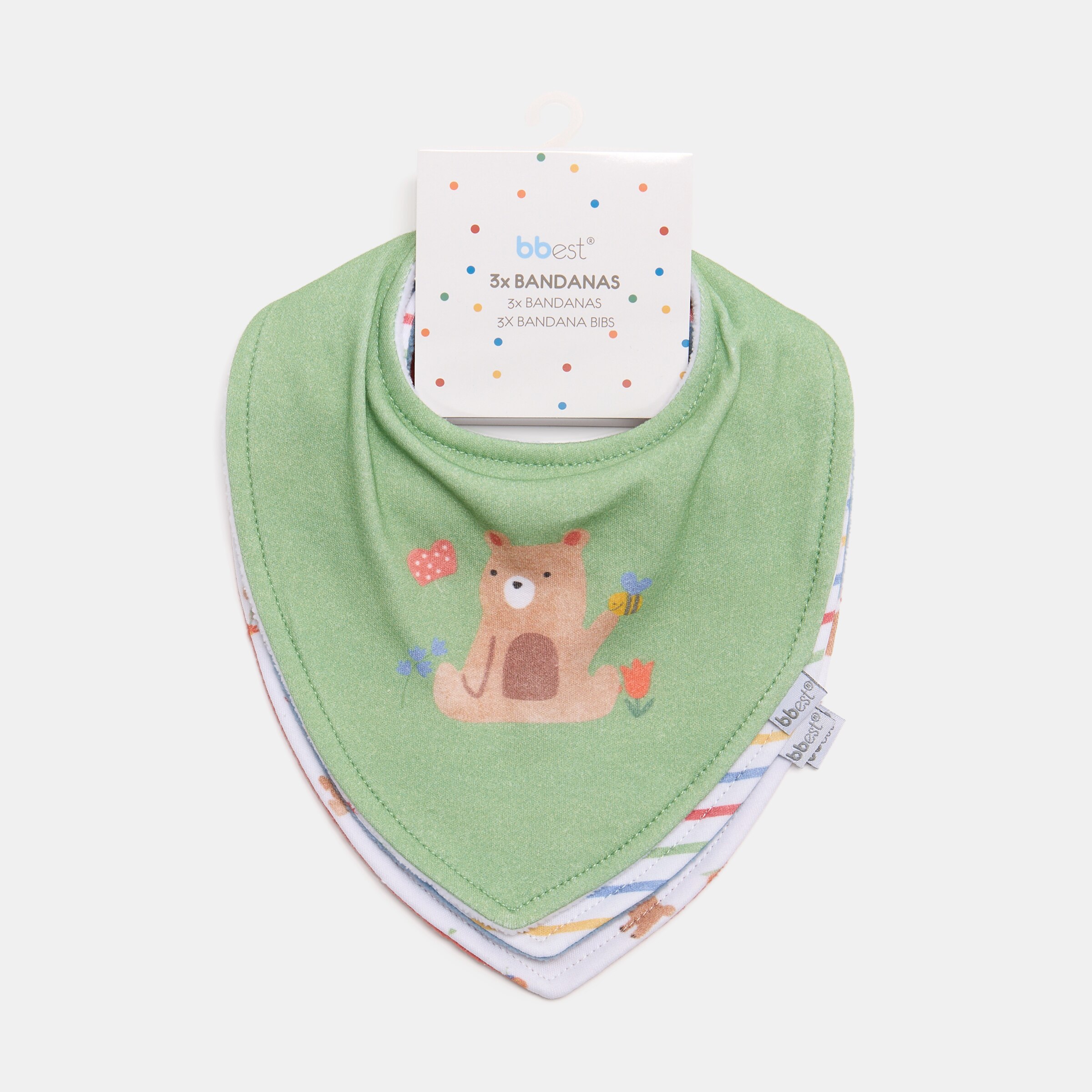 Bandanas Bbest coleção Little Bugs pack 3 Urso Polar Multicolor-3