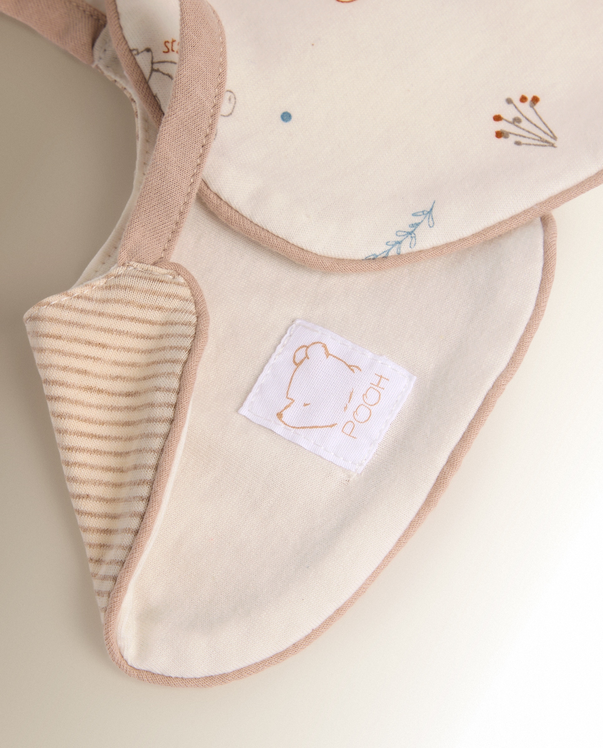 Imagen 2 de Pack de 2 baberos recién navidoCotton Juice Baby Home Winnie The Pooh recién nacido - Natural Natural