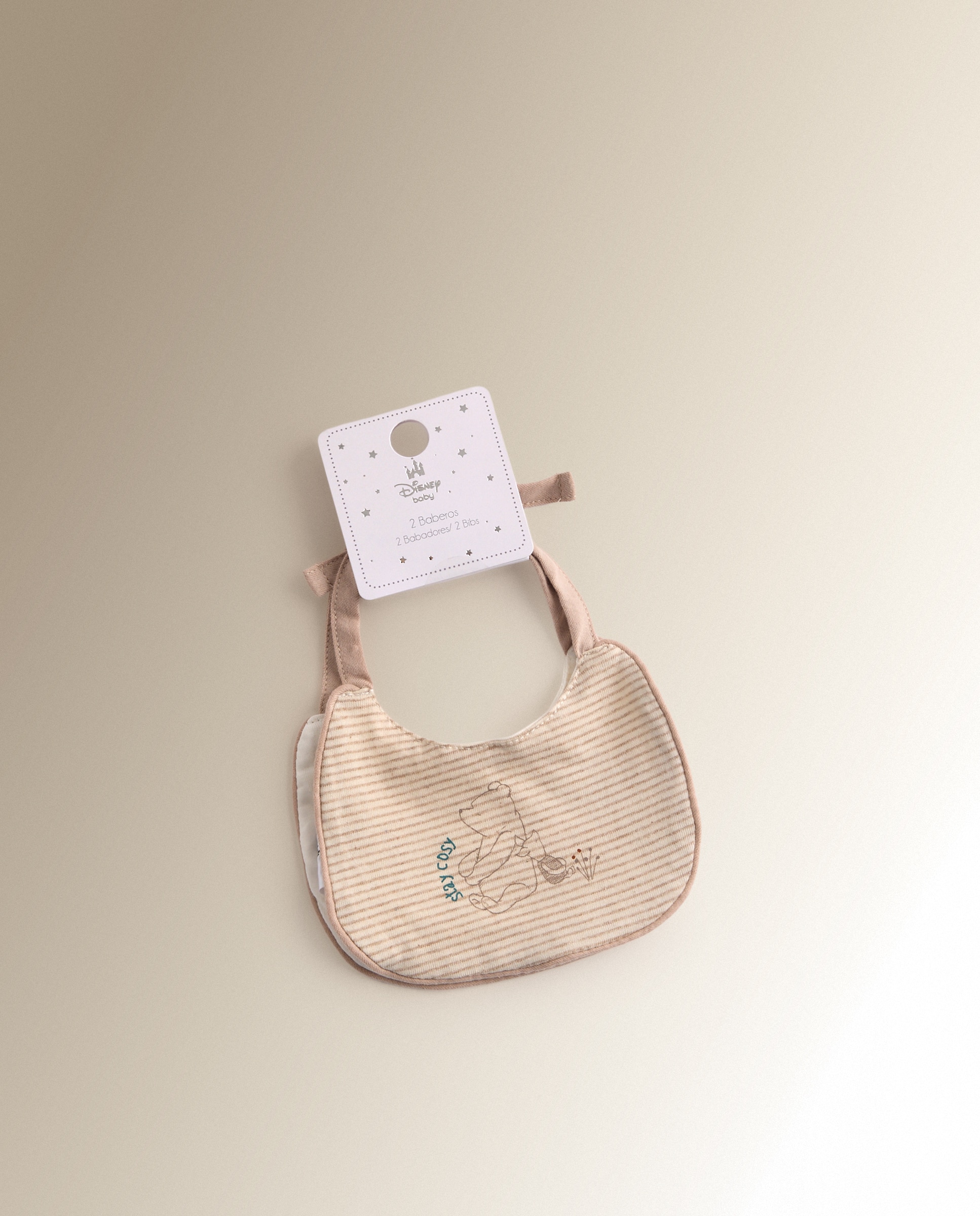 Imagen 3 de Pack de 2 baberos recién navidoCotton Juice Baby Home Winnie The Pooh recién nacido - Natural Natural