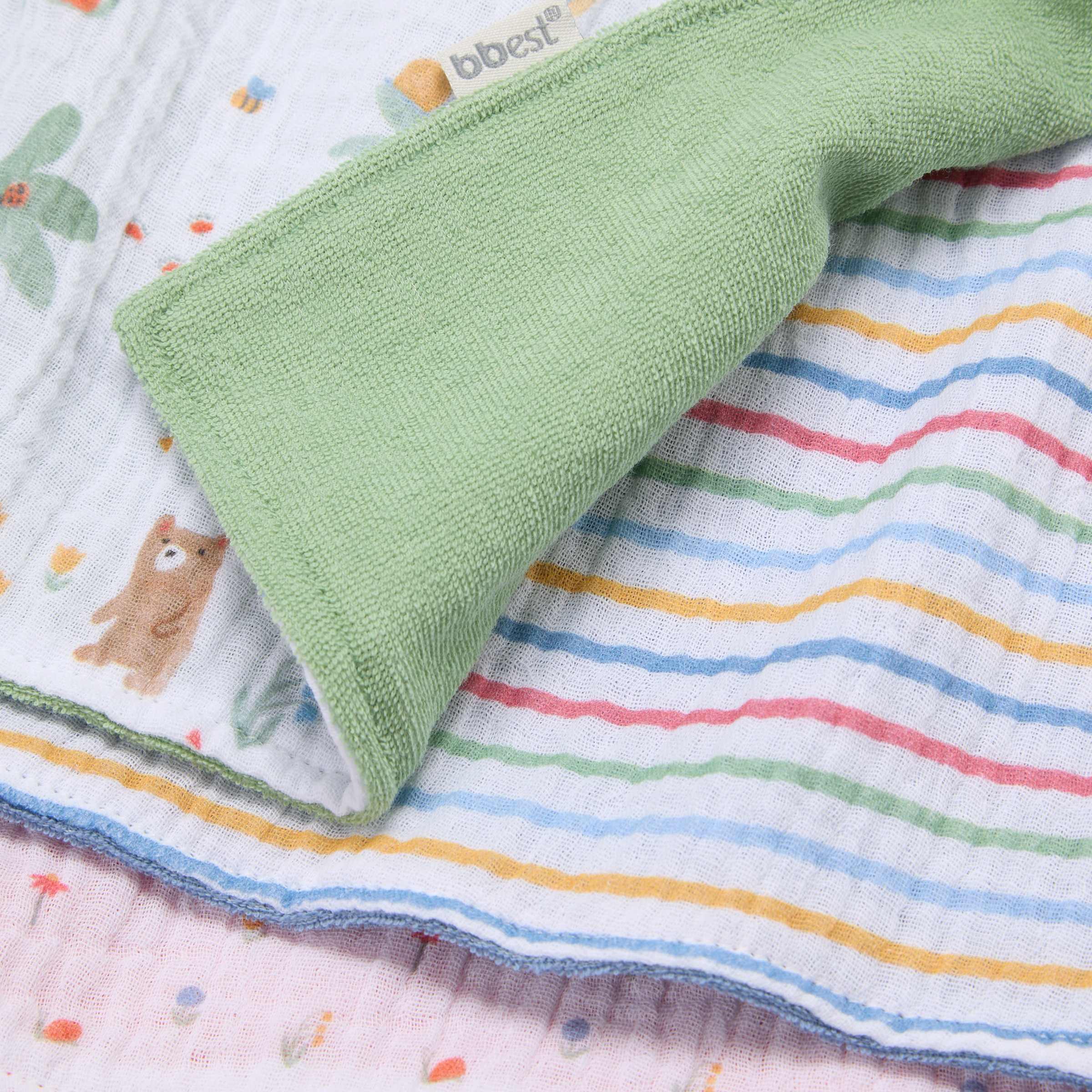 Toallitas manos Bbest pack 3 colección Little Bugs, 25*25 cm - Multicolor Multicolor-5