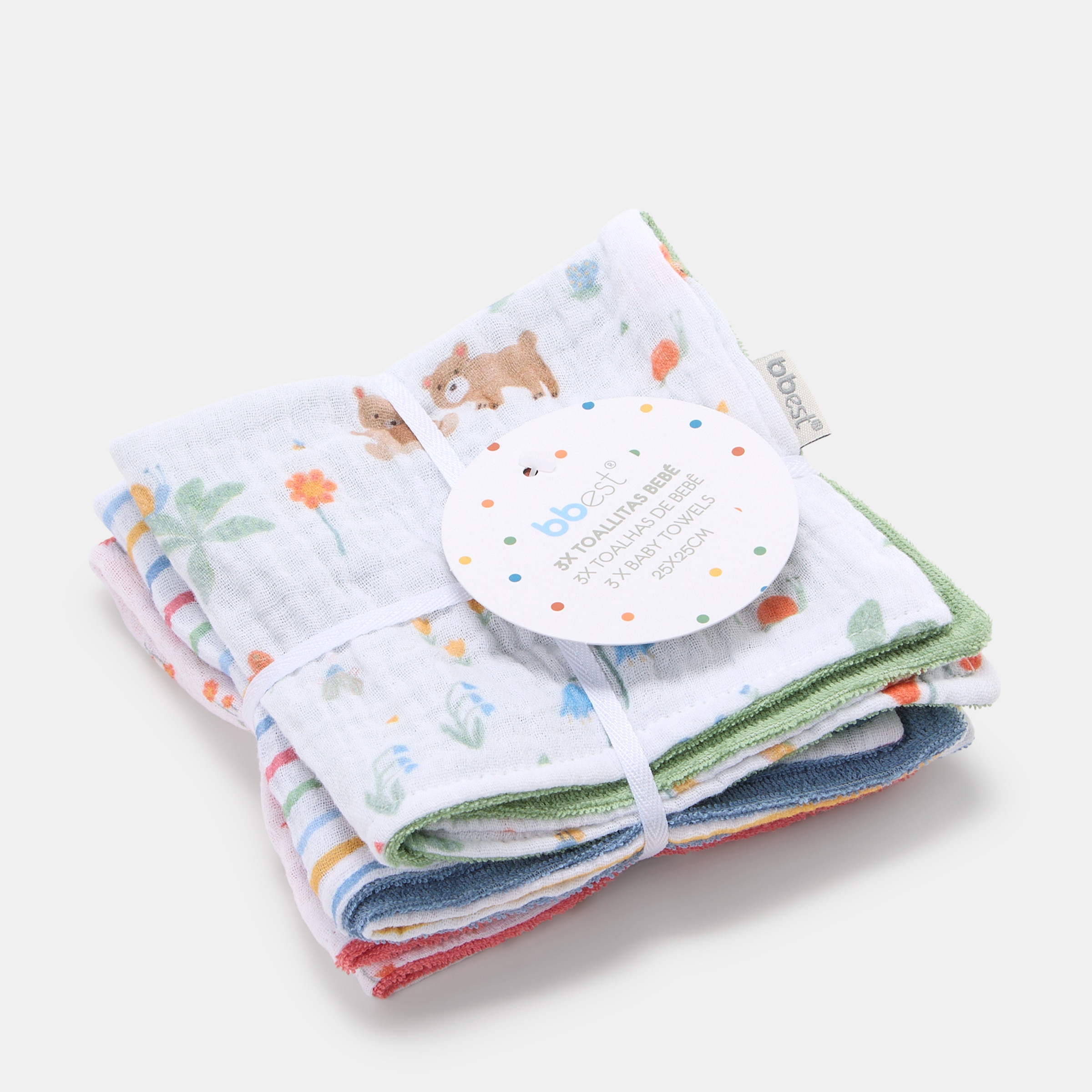 Toallitas manos Bbest pack 3 colección Little Bugs, 25*25 cm - Multicolor Multicolor-6