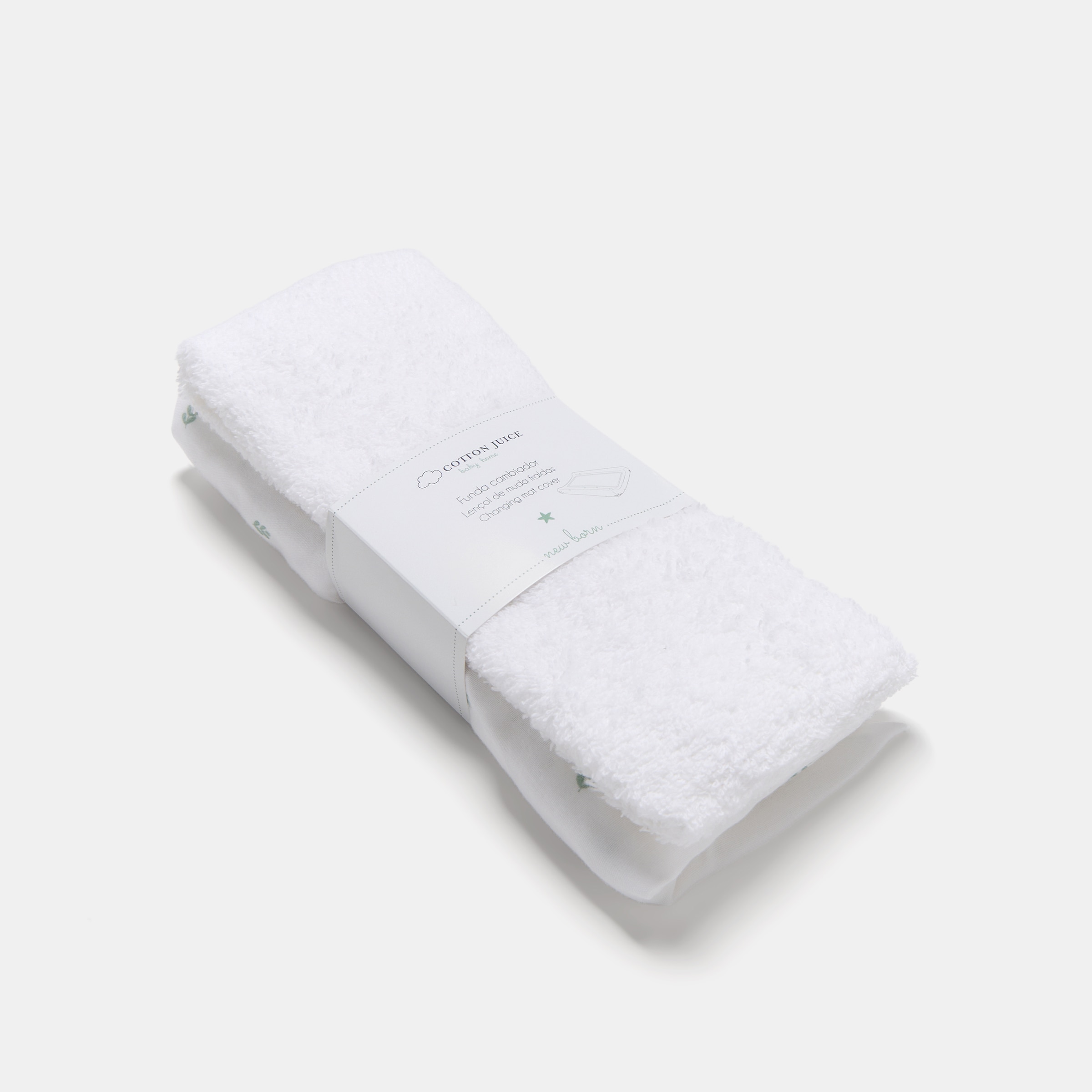 Funda Cambiador Cotton Juice Baby Home New Born jersey - Blanco Blanco-4