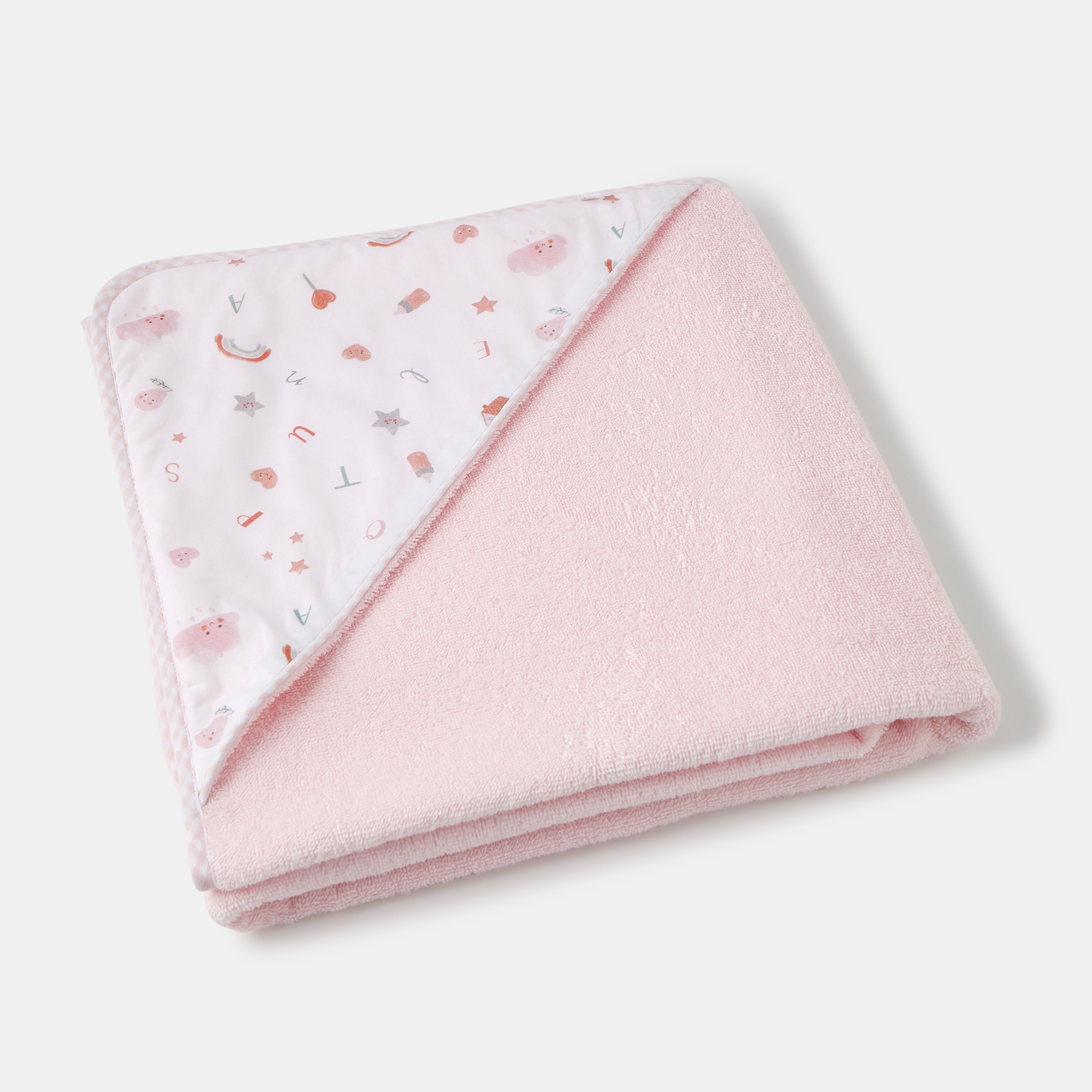 Capa de Banho Abecedário Estampado - Rosa Rosa-1
