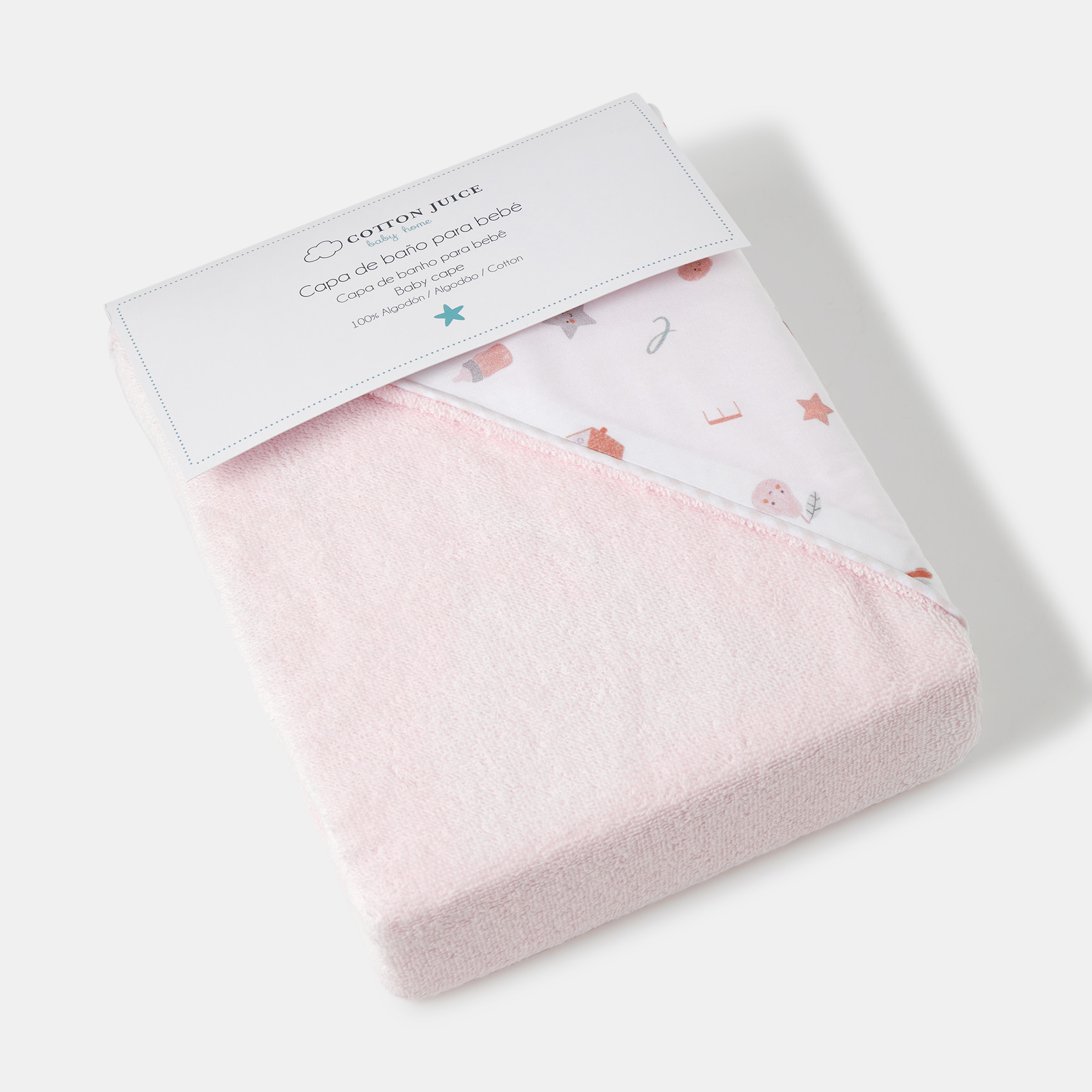 Capa de Banho Abecedário Estampado - Rosa Rosa-4