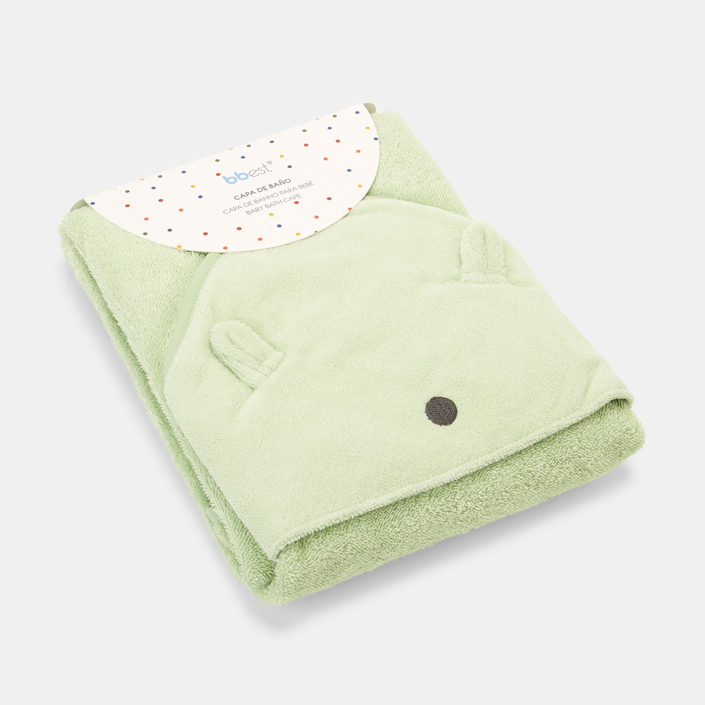 Capa de baño Bbest Básico 100*100 cm orejitas - Verde Verde-4