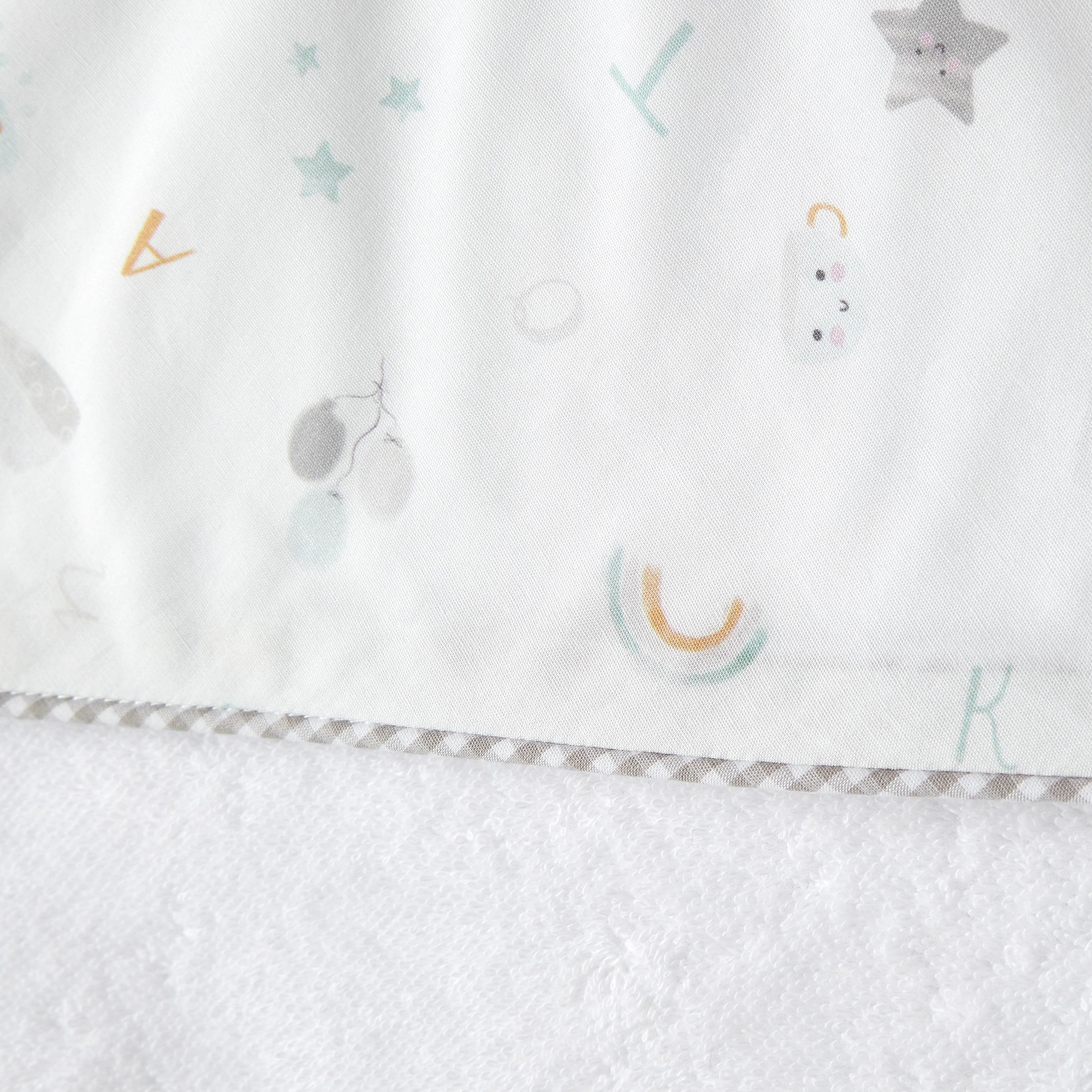 Capa de Banho Abecedário Estampado - Cinzento Cinzento-3