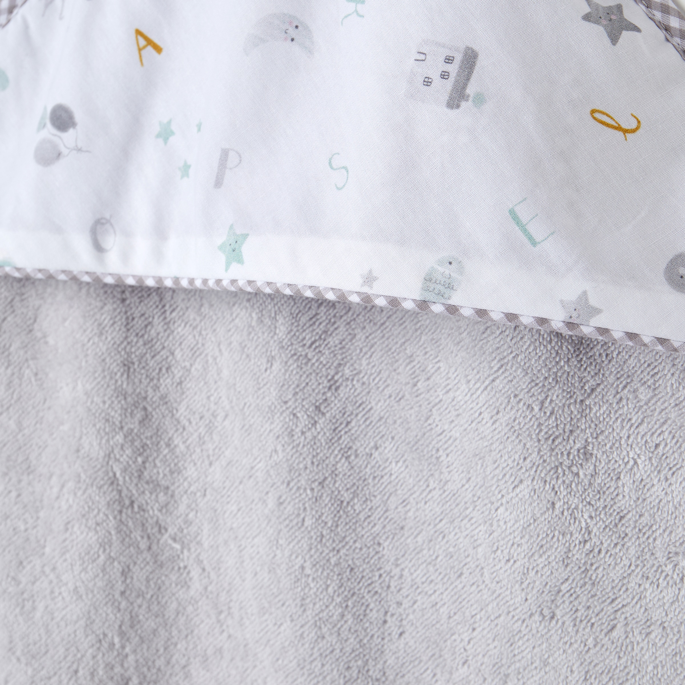 Capa de Banho Abecedário Estampado - Cinzento Cinzento-5