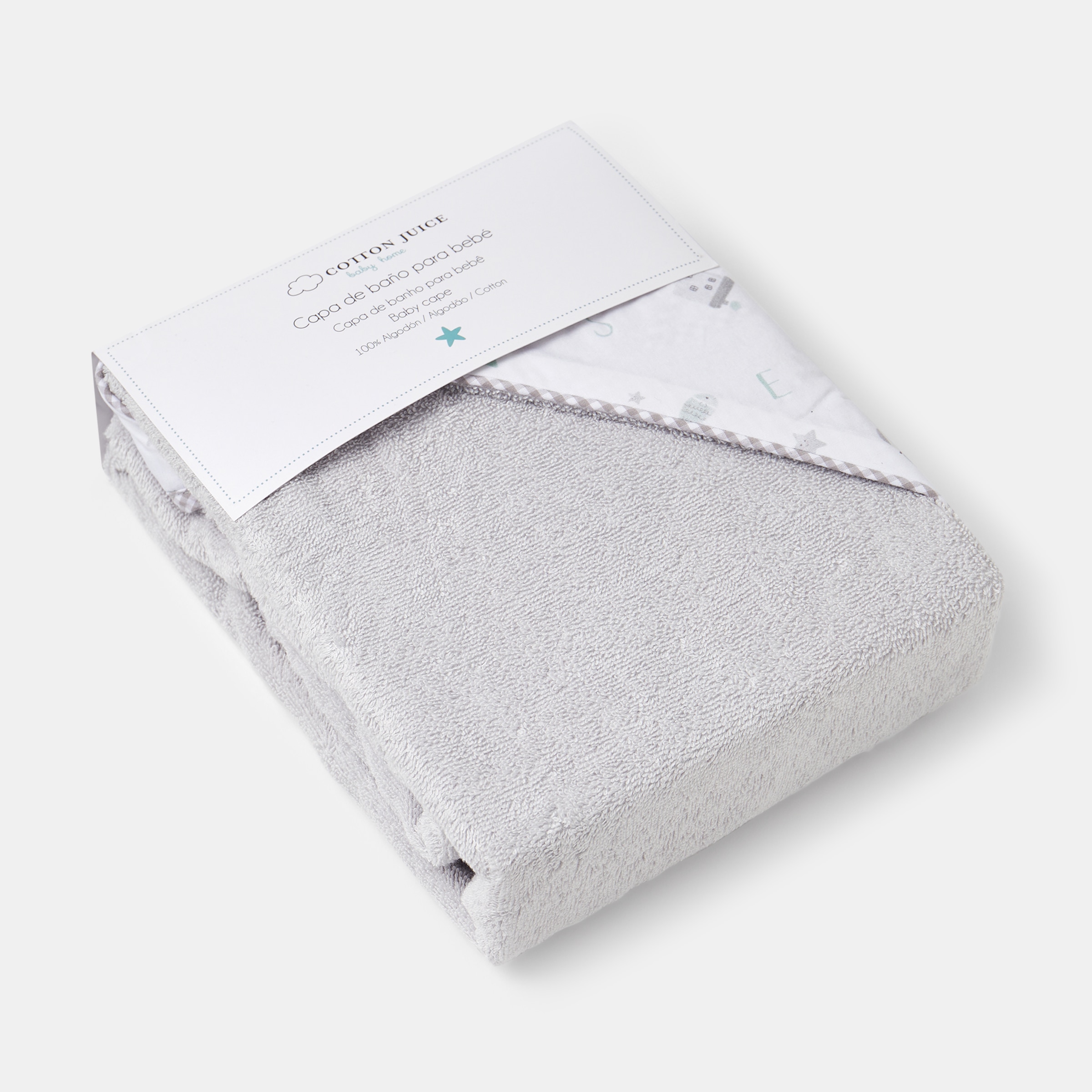 Capa de Banho Abecedário Estampado - Cinzento Cinzento-6