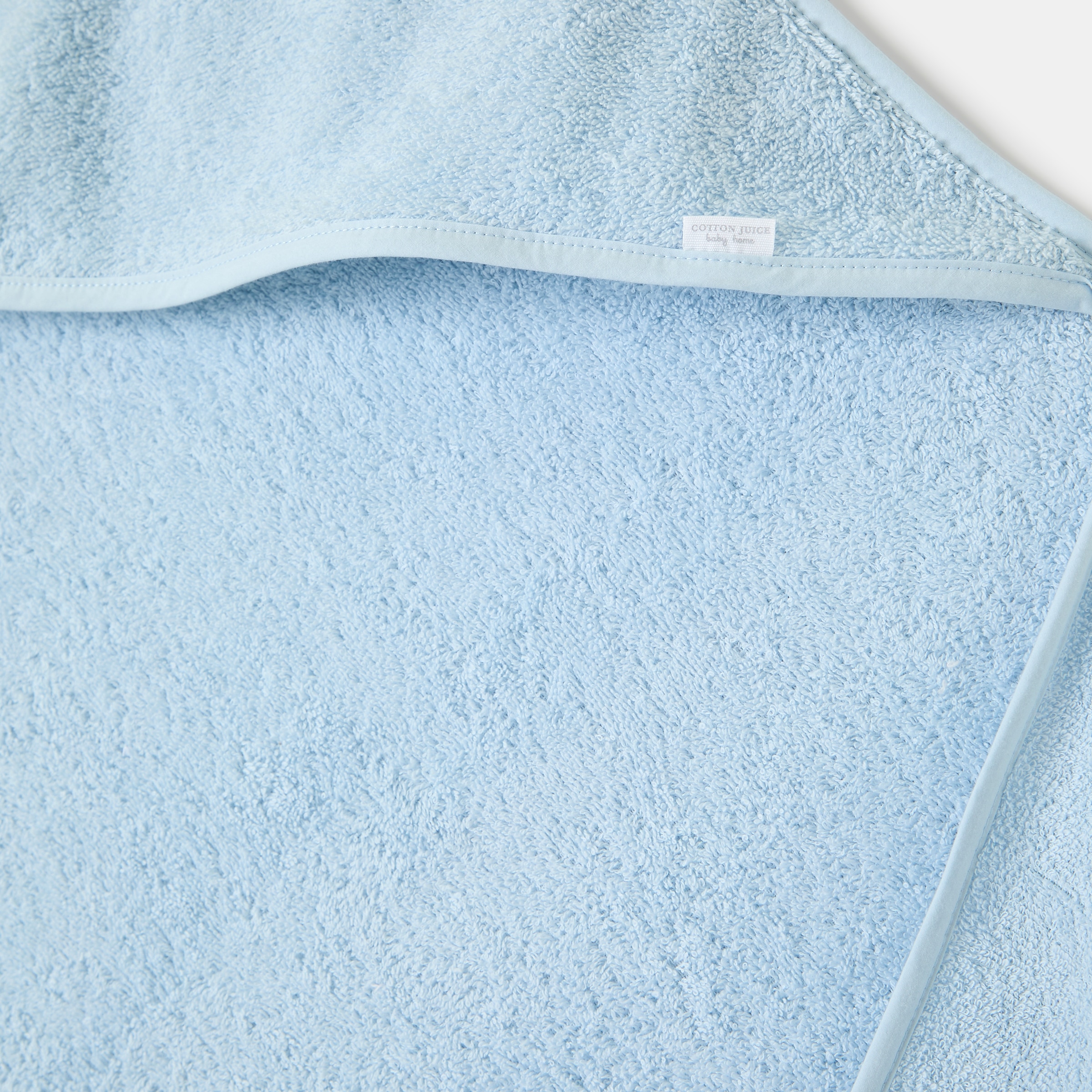 Imagen 3 de Capa baño Cotton Juice Baby Home básica lisa - Azul celeste Azul celeste