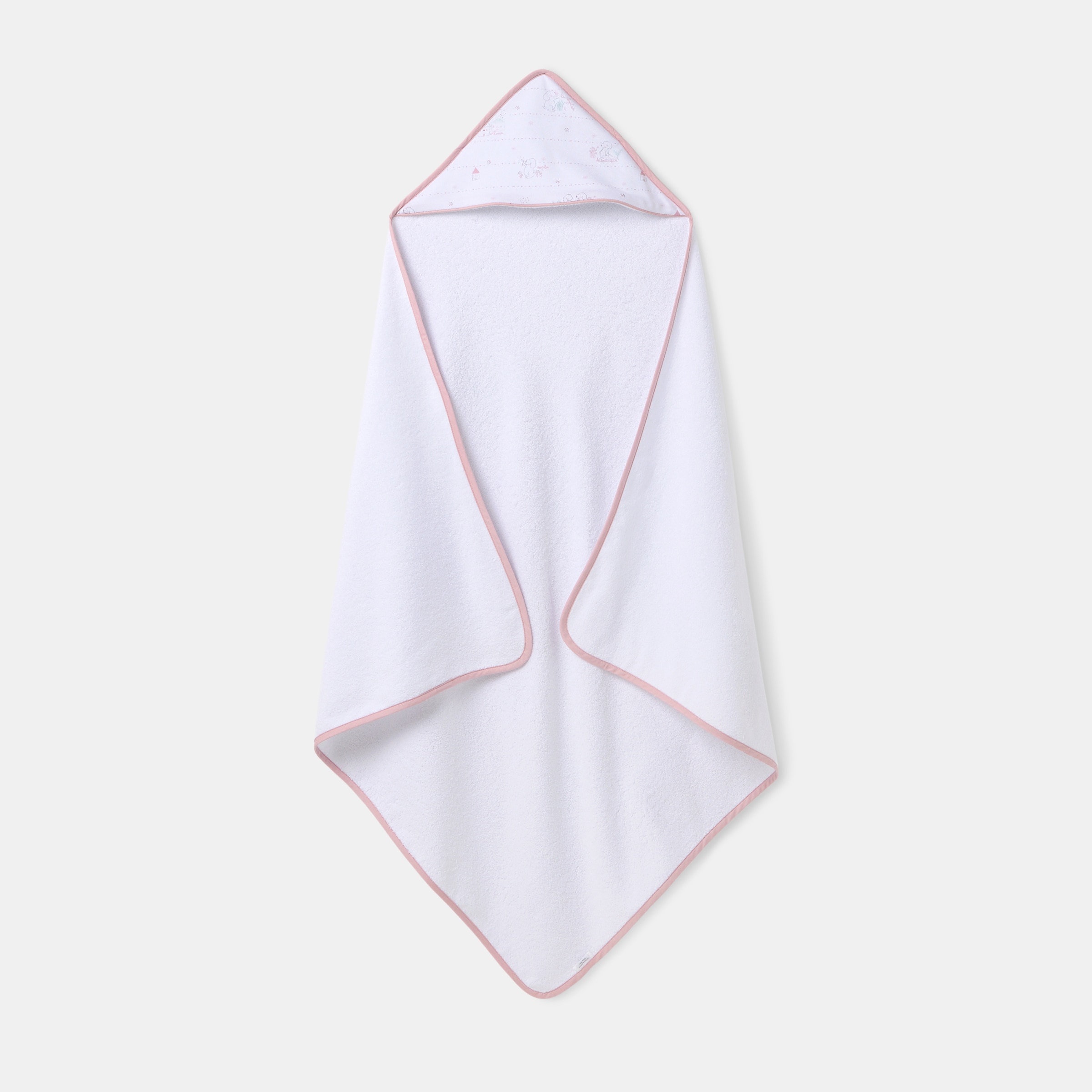 Capa de Banho Cotton Juice Baby Home Coleção Sésamo estampado cãezinhos Rosa antigo-2