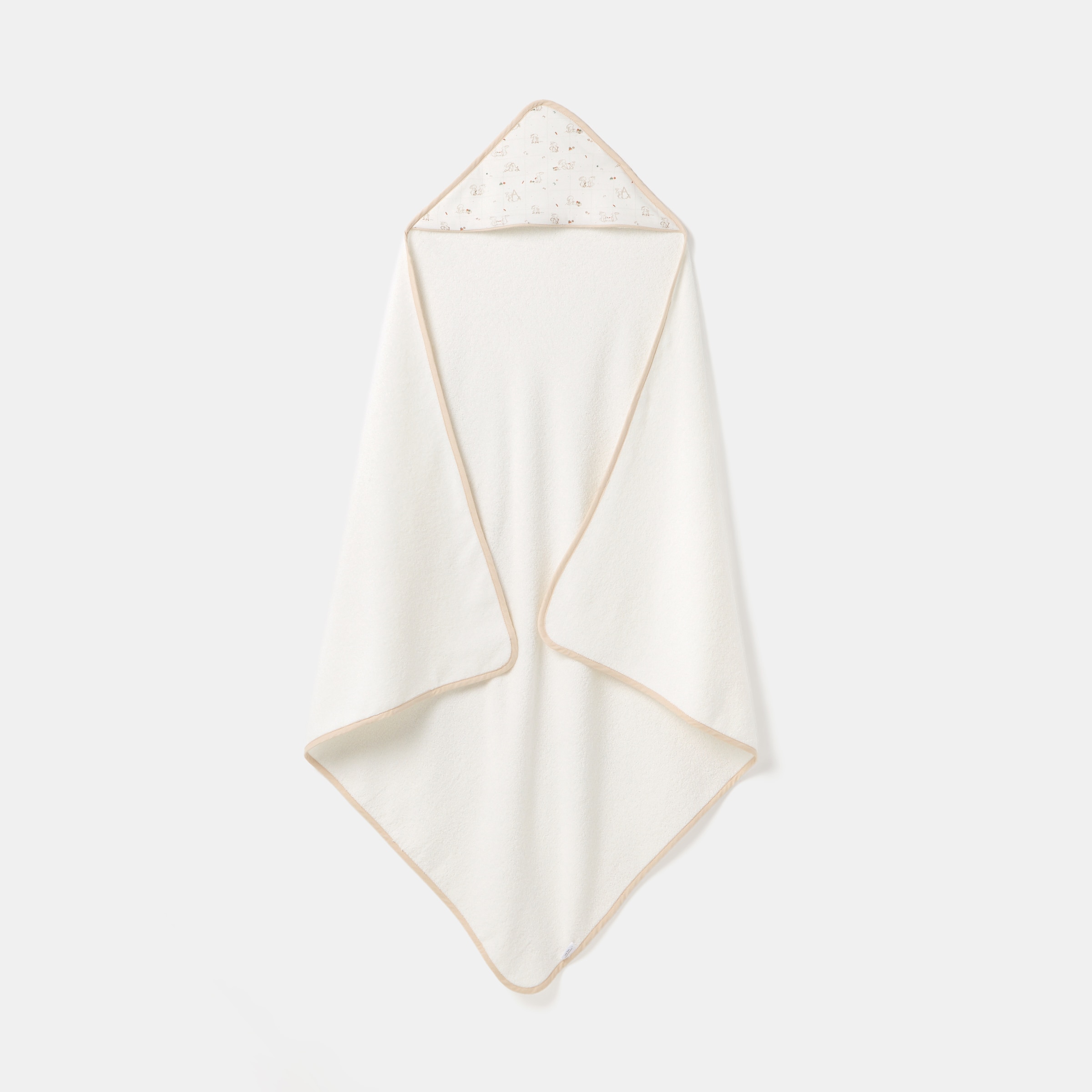 Capa de Banho Cotton Juice Baby Home Coleção Sésamo estampado coelhos Natural-2